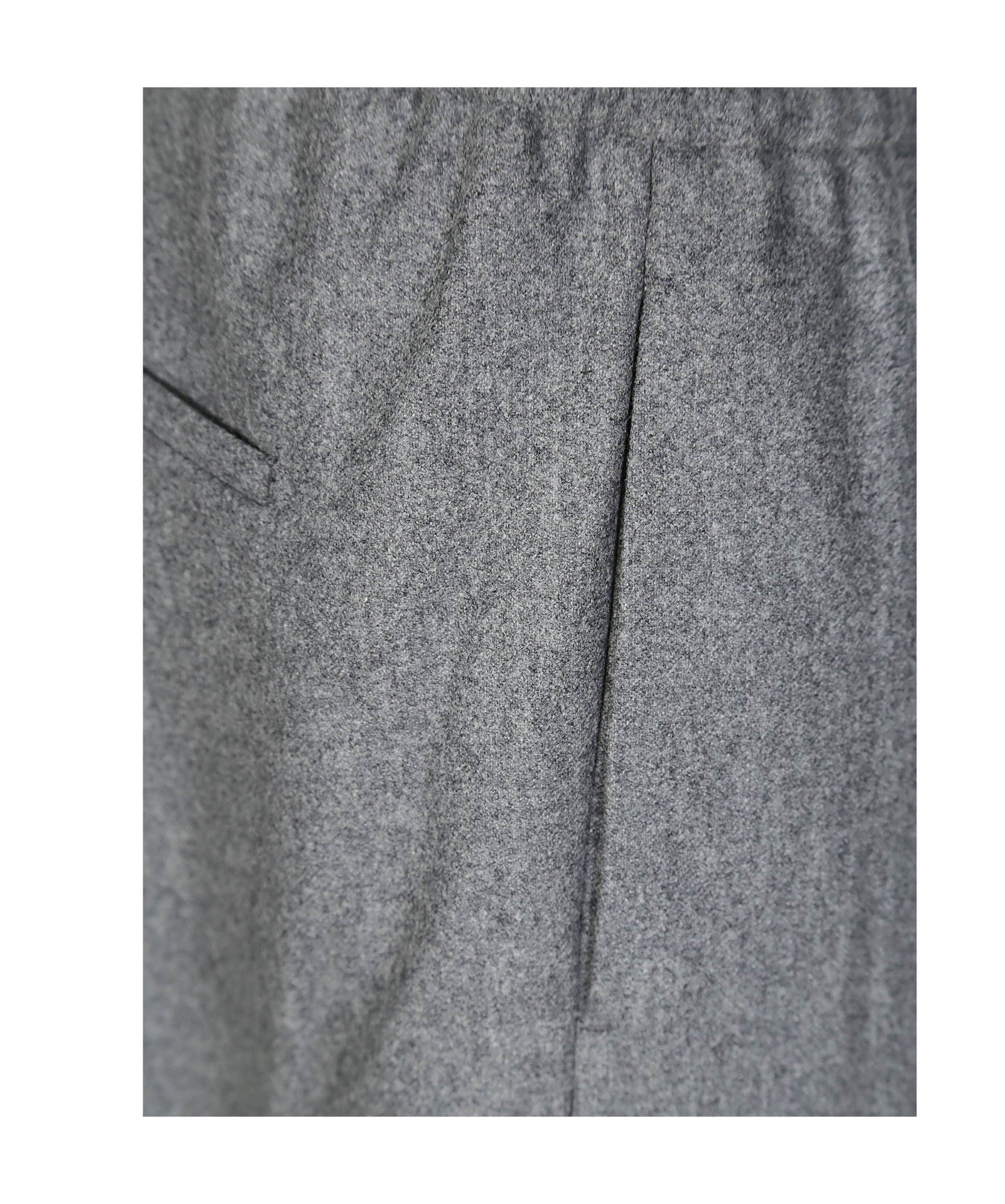 Shop Tagliatore Elasticated Waistband Flannel Trousers In Gray