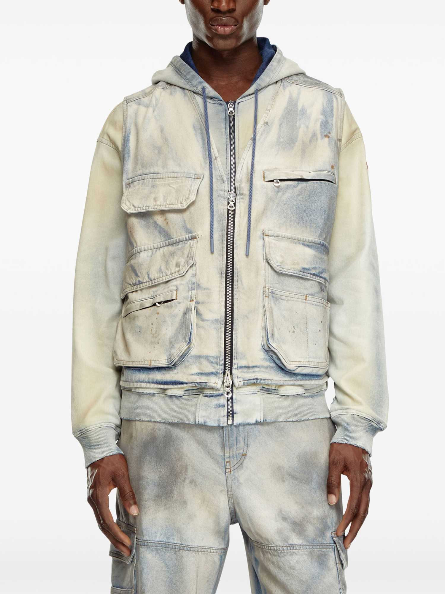 Diesel Pocketed Gilet Vest In White