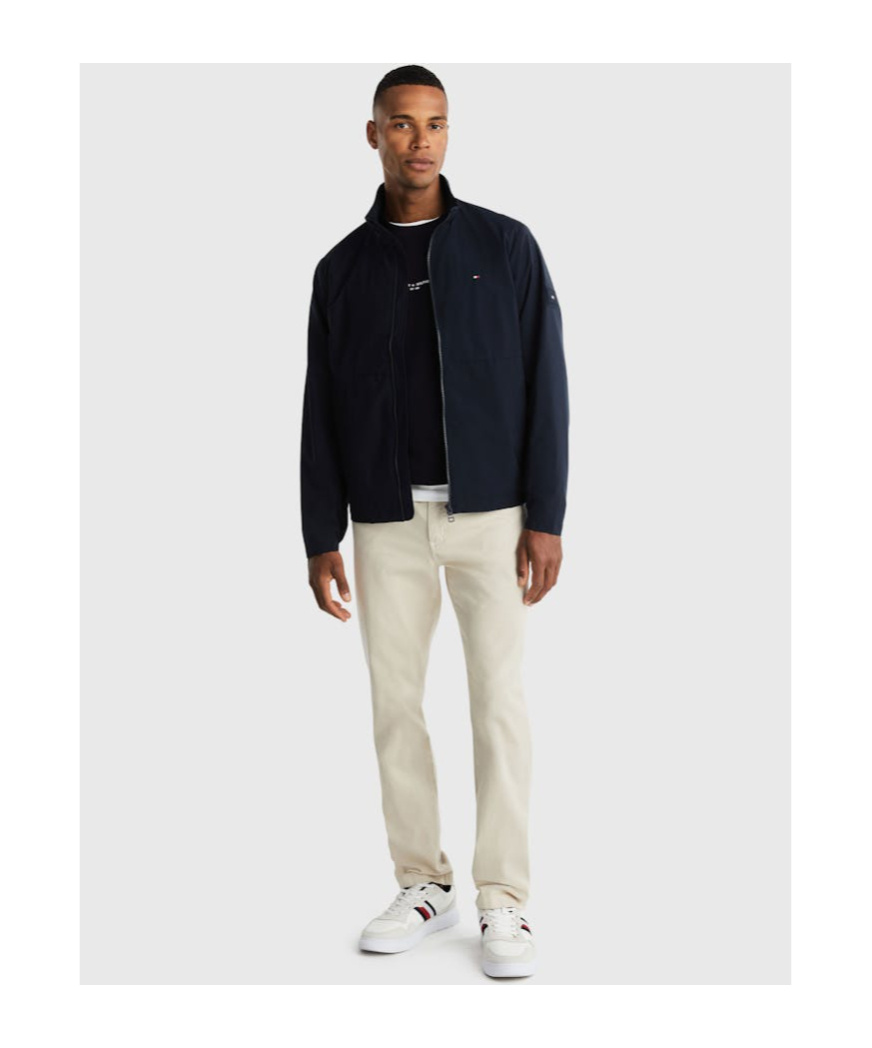 Tommy Hilfiger Logo-appliqué Lightweight Jacket In Black