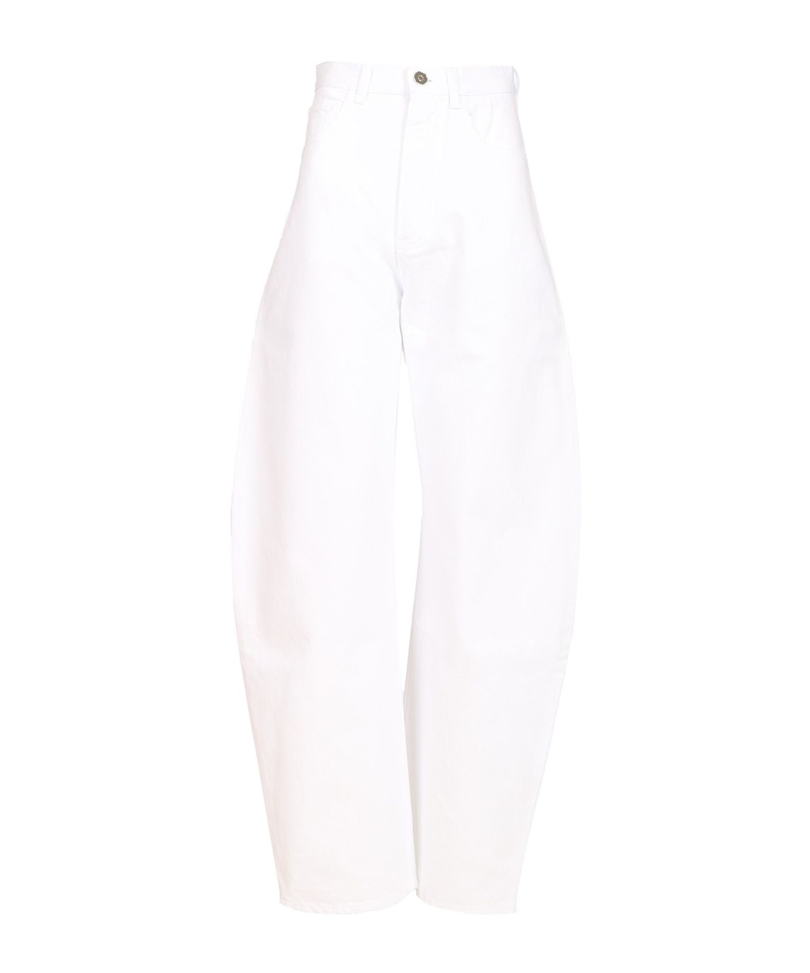 Alaïa Womens Blanc High-rise Wide-leg Denim Jeans In White