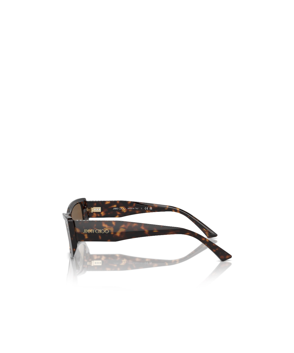Jimmy Choo Eyewear Rectangle Frame Sunglasses In Brown