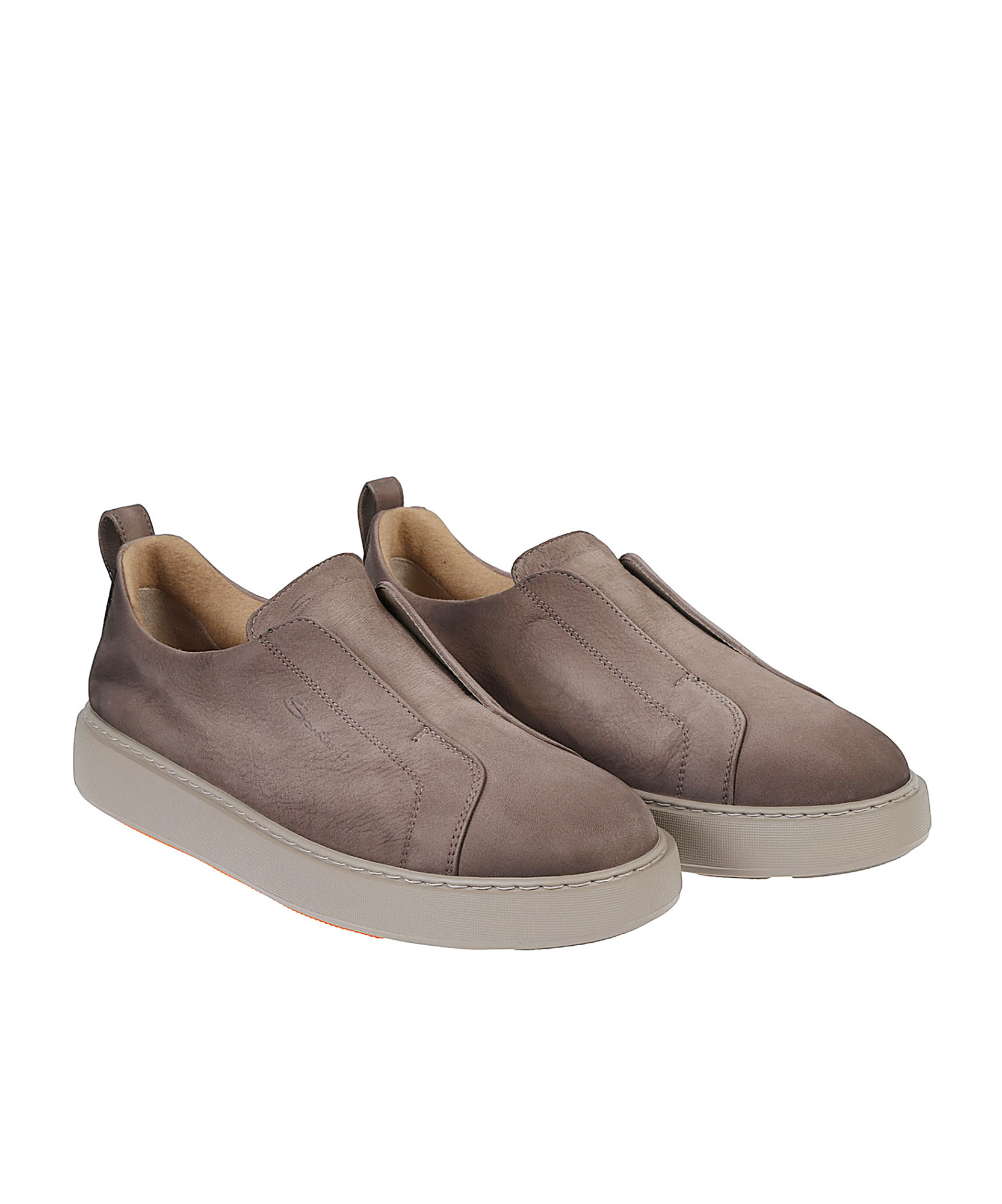 Santoni Victory 40 Slip On Sneakers In Brown