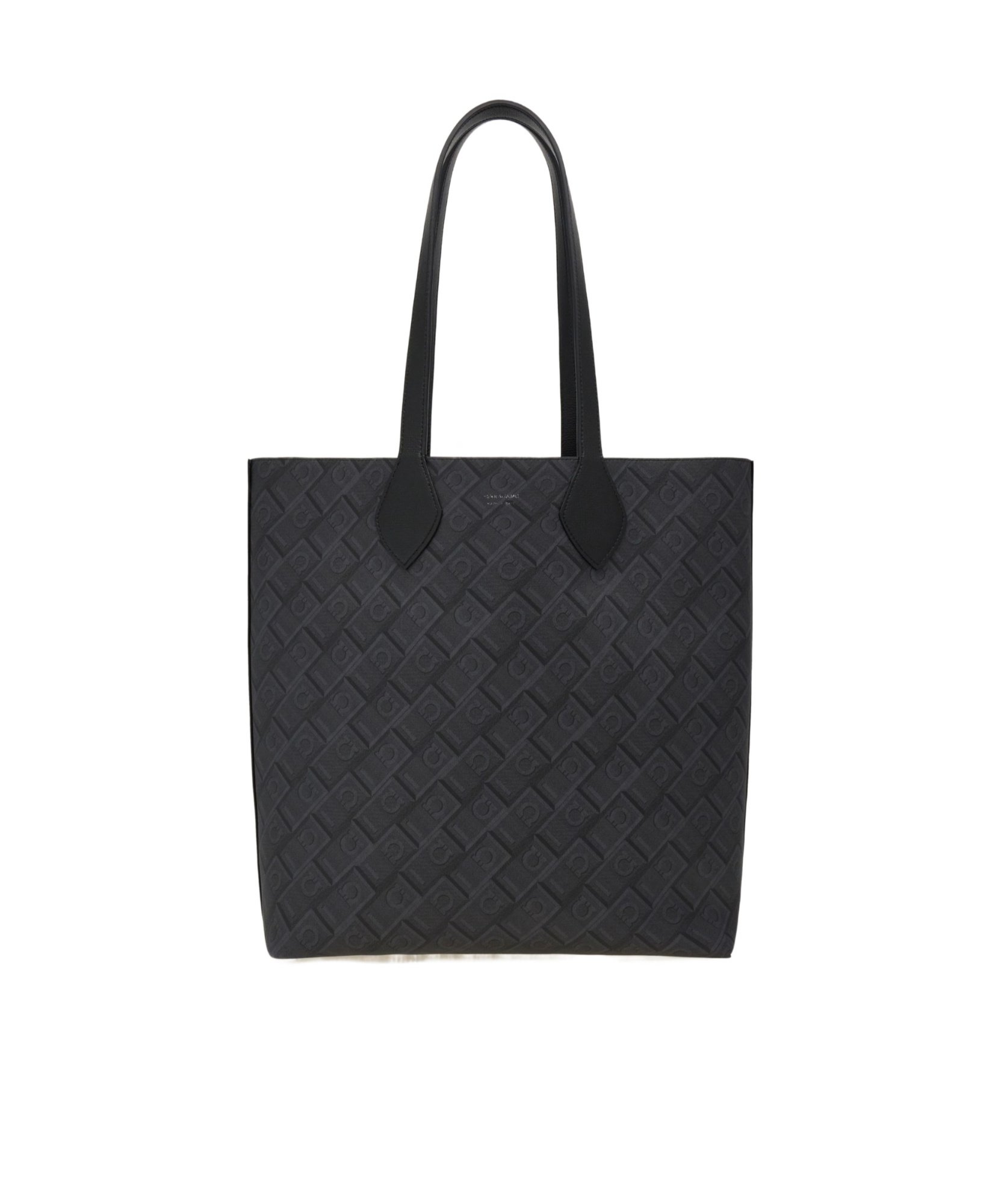 Shop Ferragamo Logo Printed Tote Bag In Black