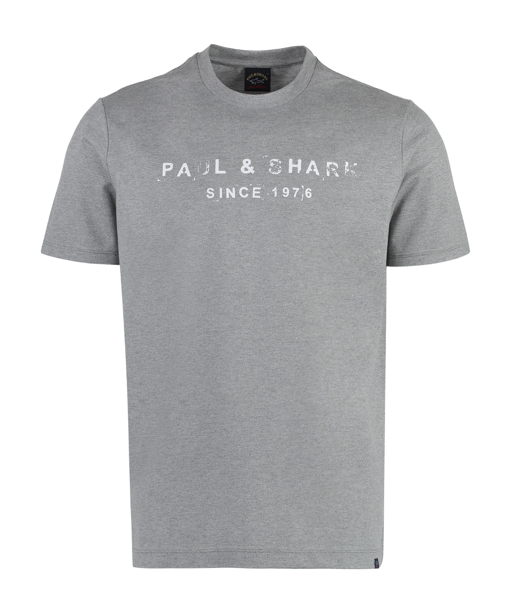 Paul & Shark Crew Neck Lightweight T-shirt In Gray
