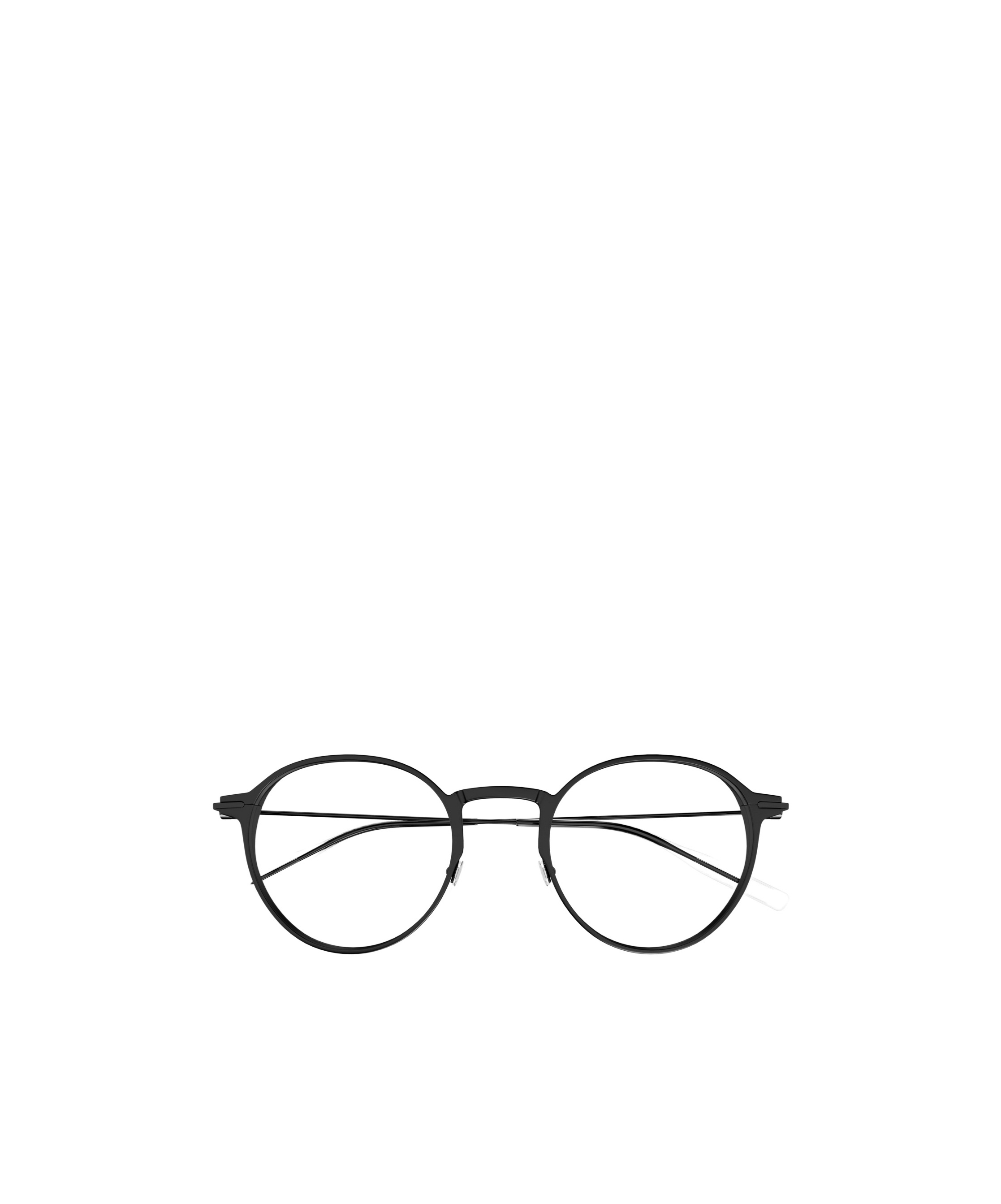 Montblanc Eyewear Round Frame Glasses In Black
