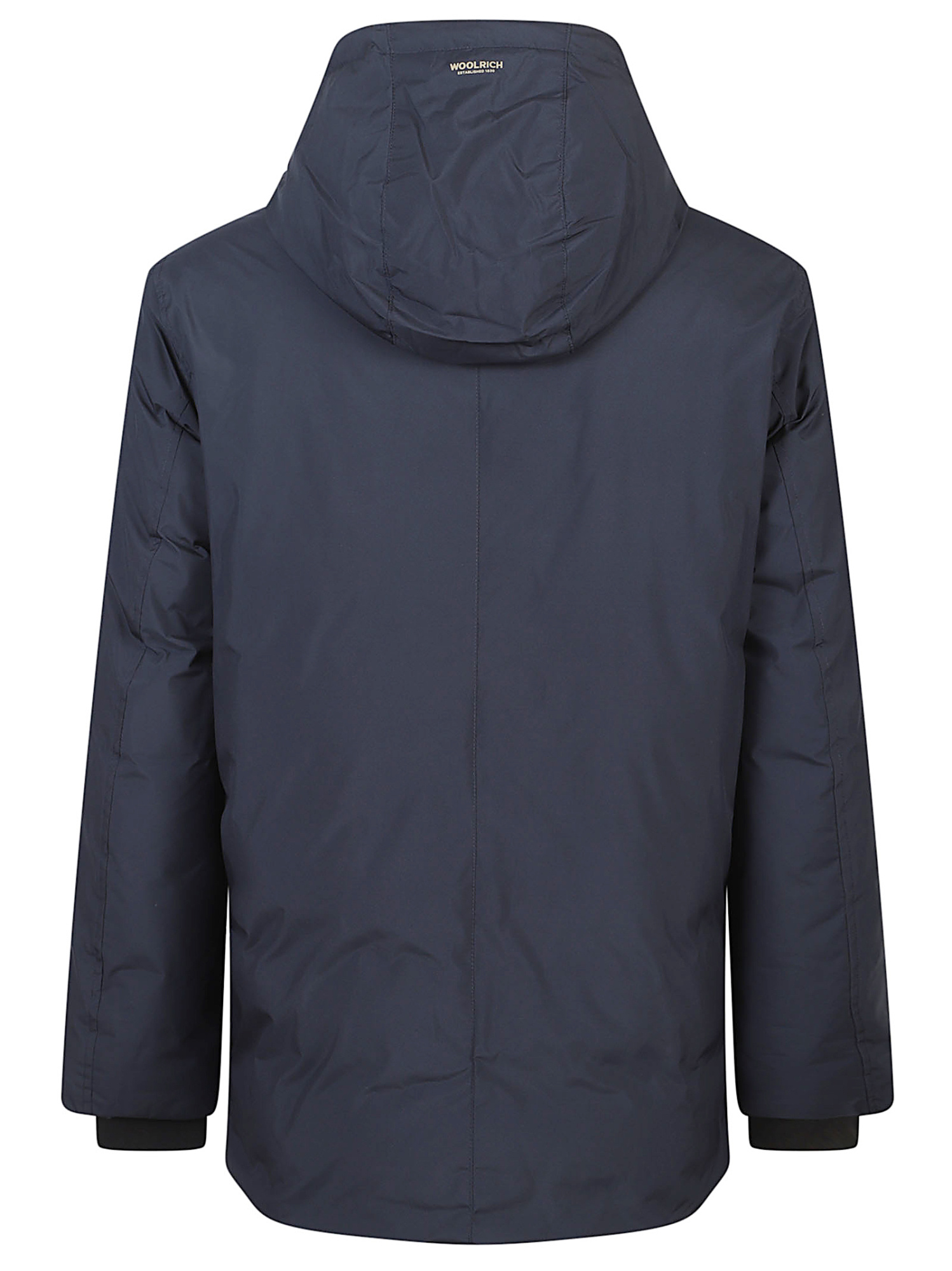 Woolrich Waterproof Nylon Parka With Duck Down Padding In Blue