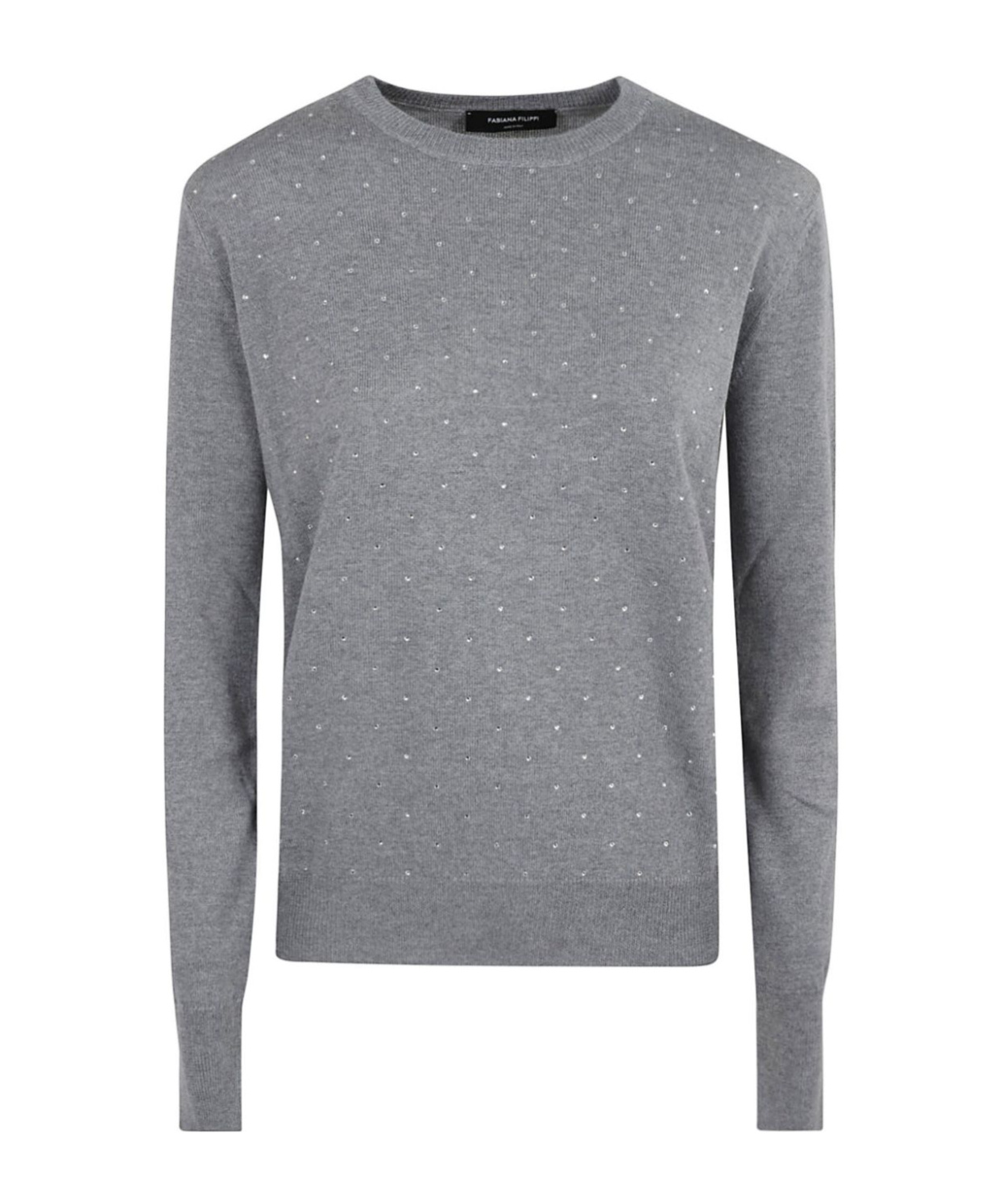Fabiana Filippi Embellished Sweater In Gray