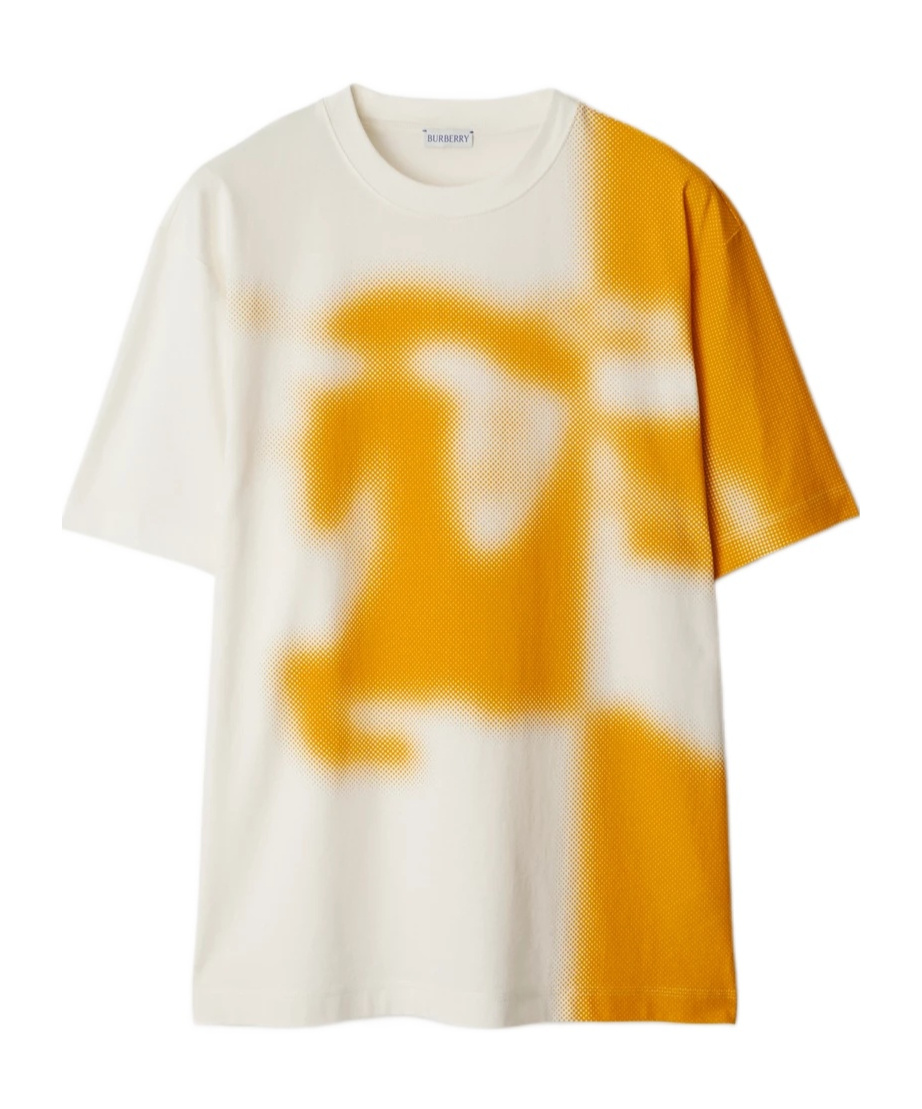 Burberry Ekd Two-tone Crew Neck Cotton T-shirt