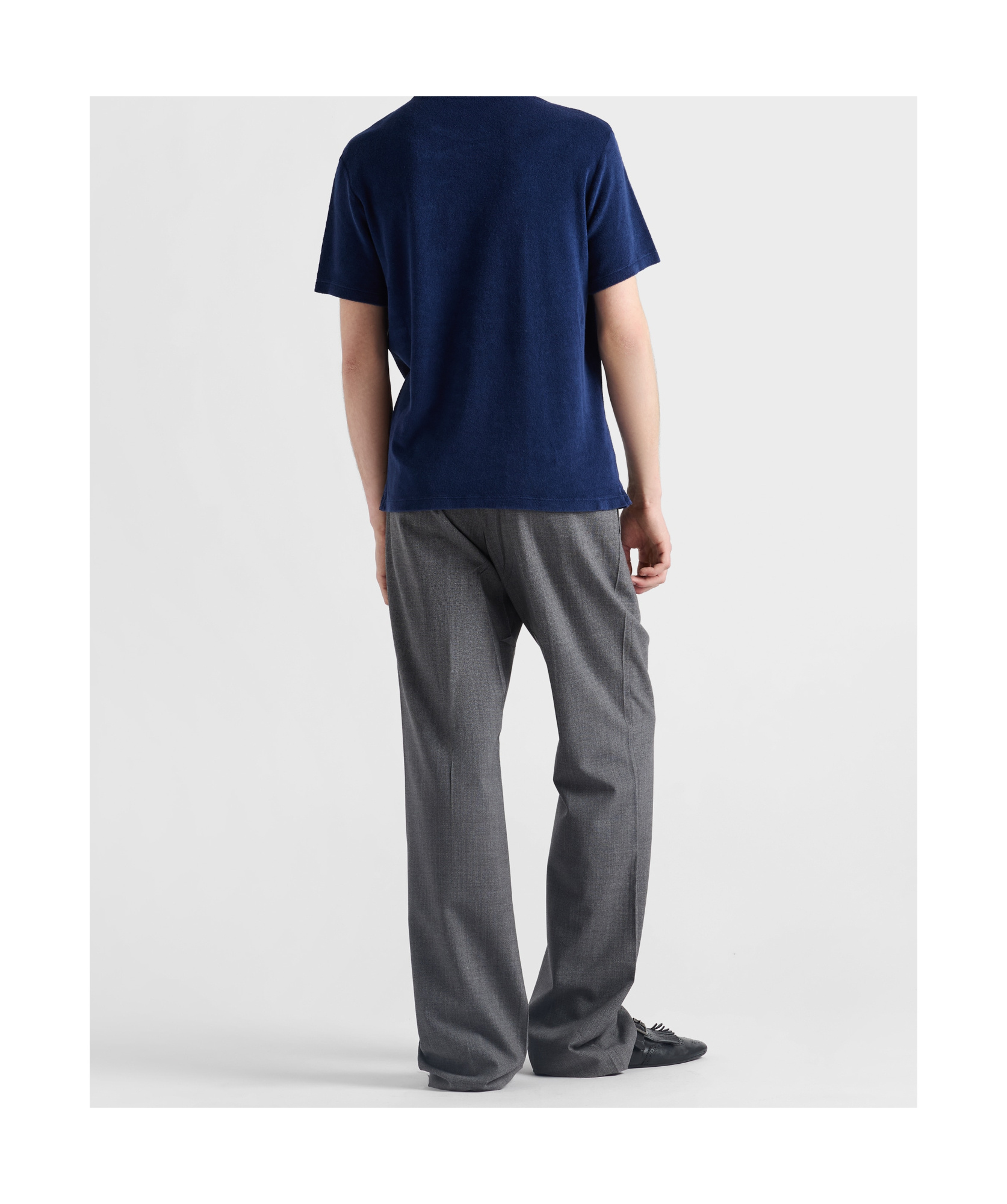 Prada T-shirt Aus Frottee In Blue
