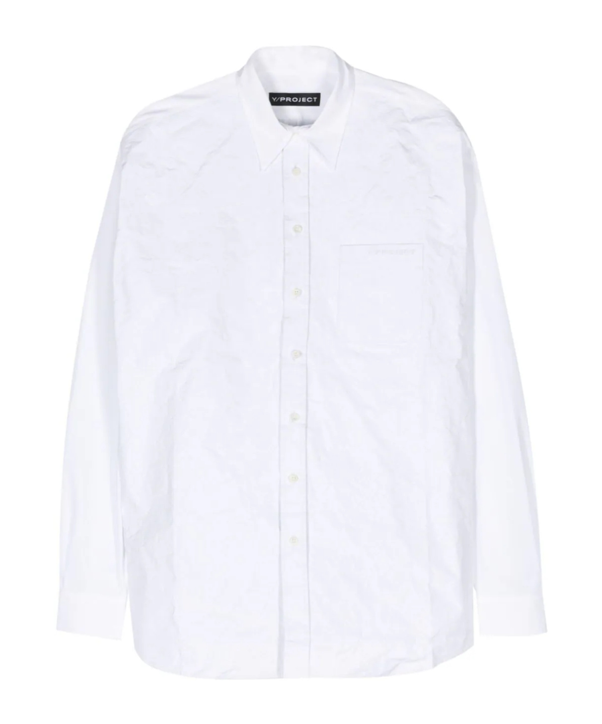 Y/project Srunched Long-sleeved Shirt In White