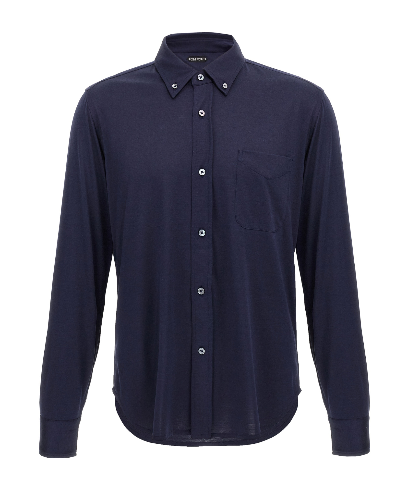 Tom Ford Collared Shirt With Front Pocket And Long Sleeves