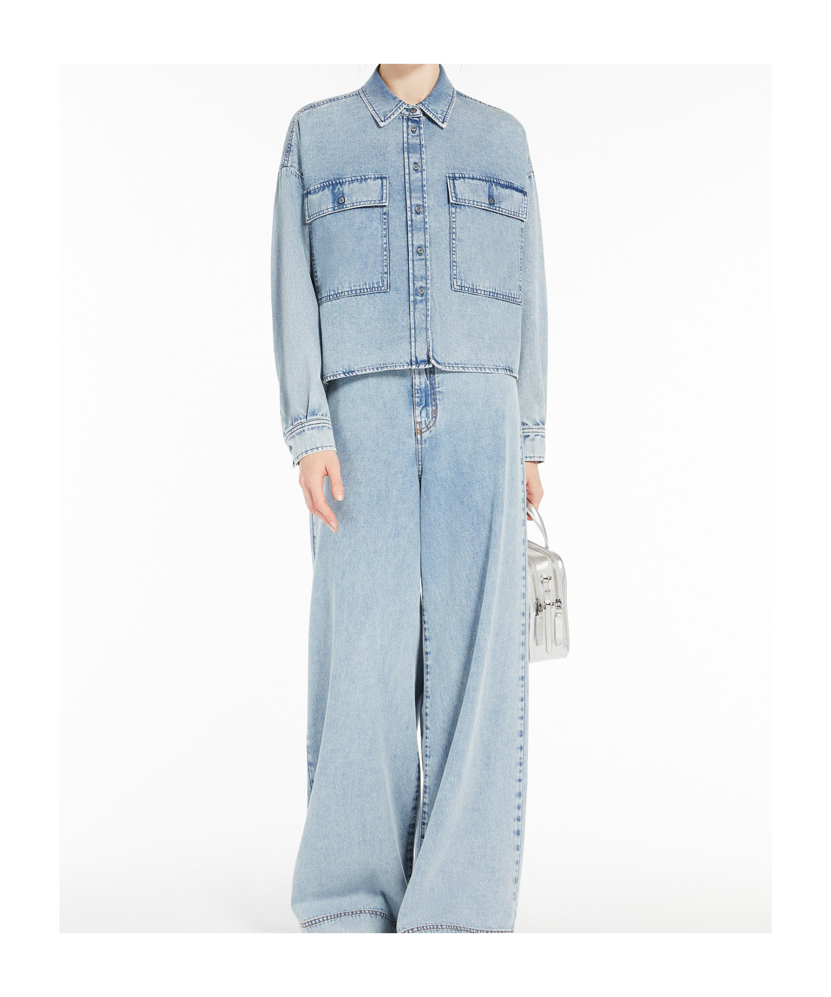 WEEKEND MAX MARA WEEKEND MAX MARA ZEMIRA BUTTON-UP DENIM SHIRT