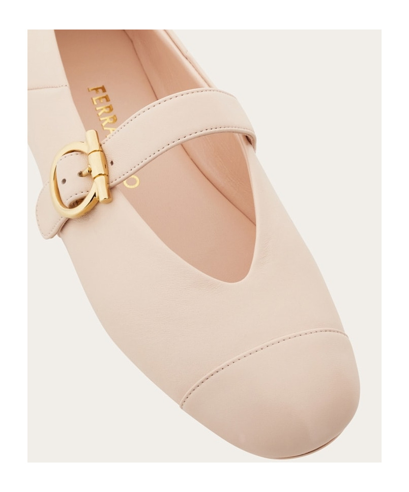 Ferragamo Gancini-buckle Ballet Flats