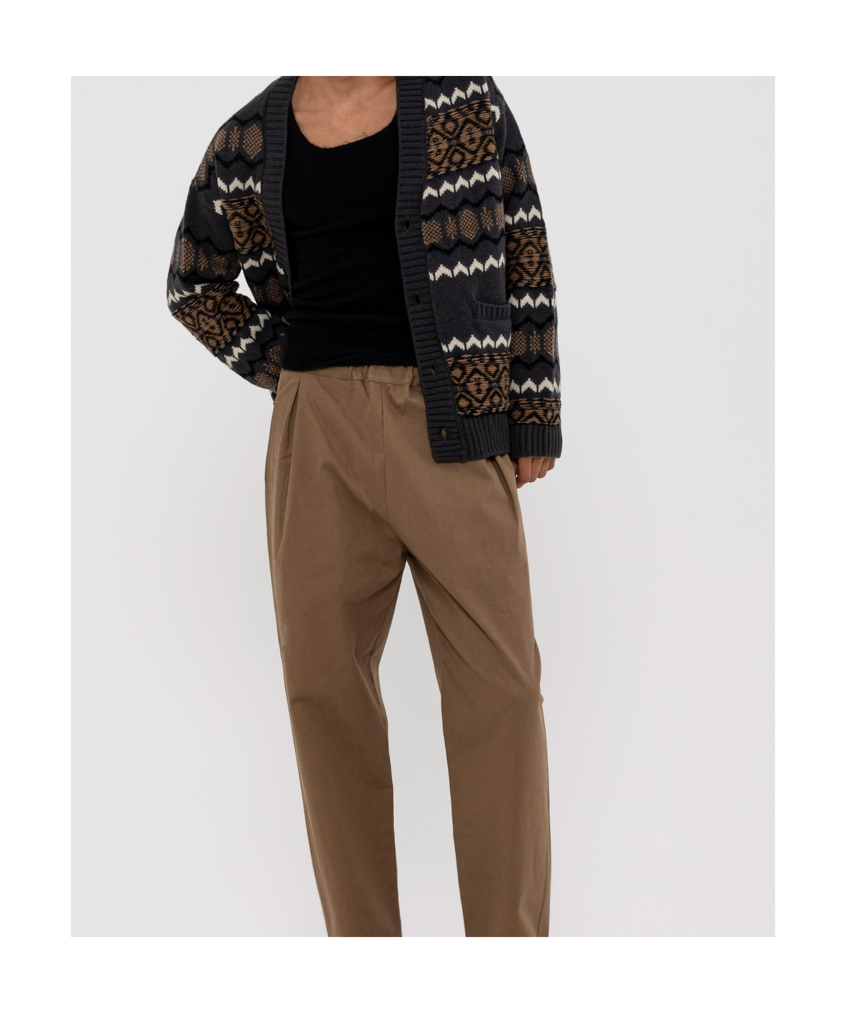 Shop Laneus Jacquard Cardigan In Black