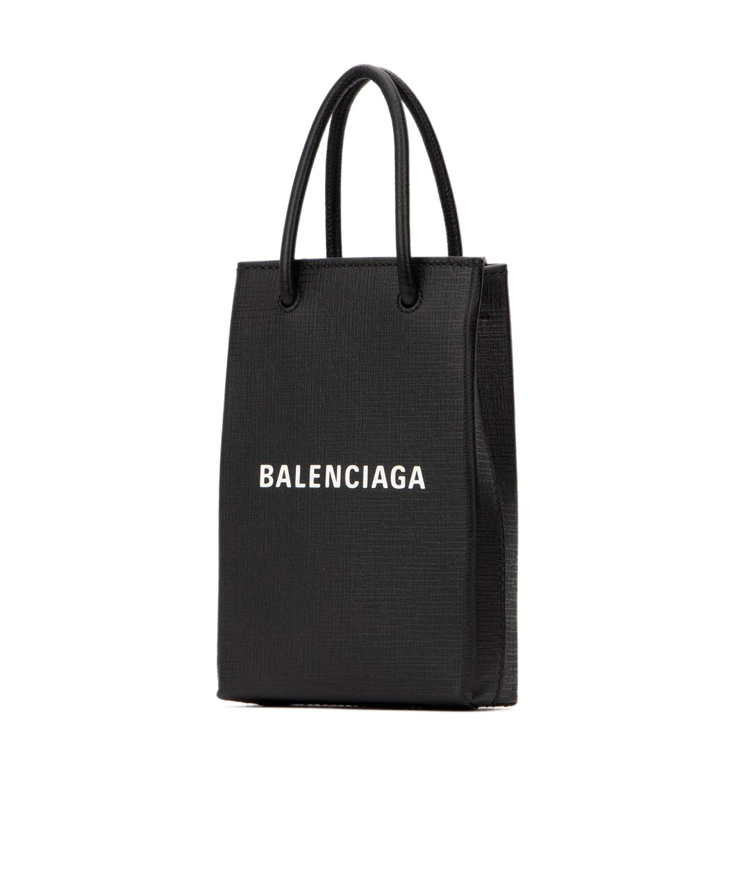 Balenciaga Shopping Phone Holder Bag In Black