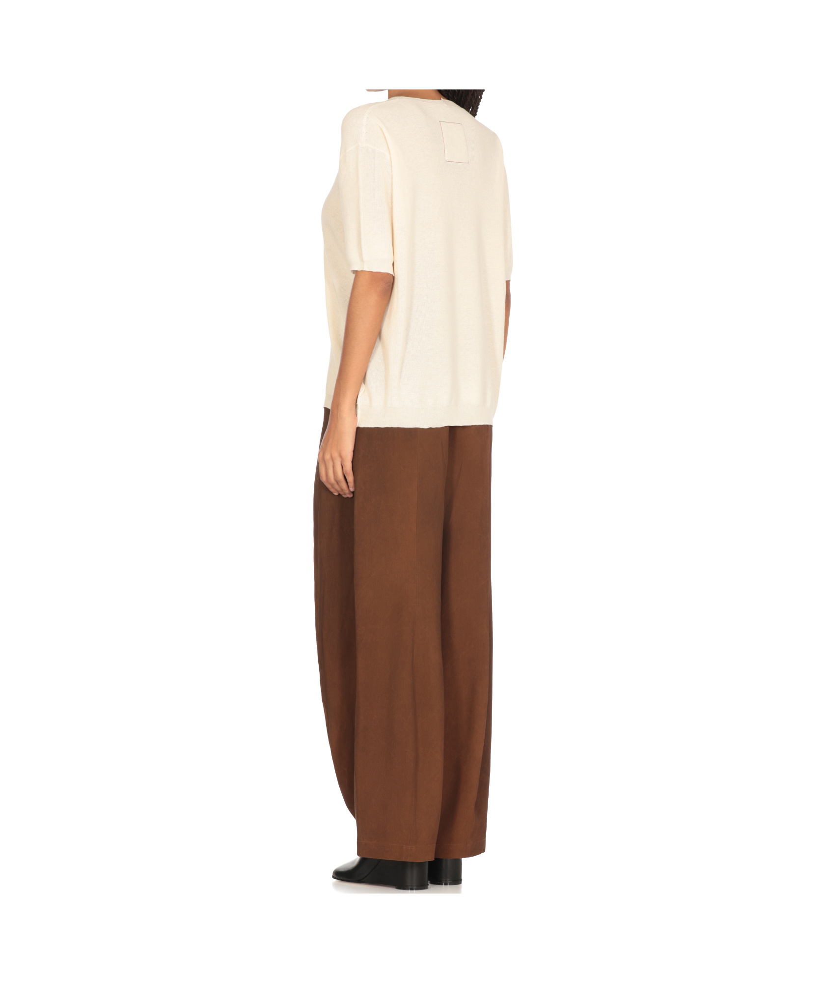 Uma Wang Sweater With Fringes In Offwhite
