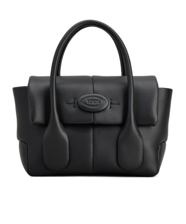 Shop Tod's Small Di Leather Tote Bag In Black