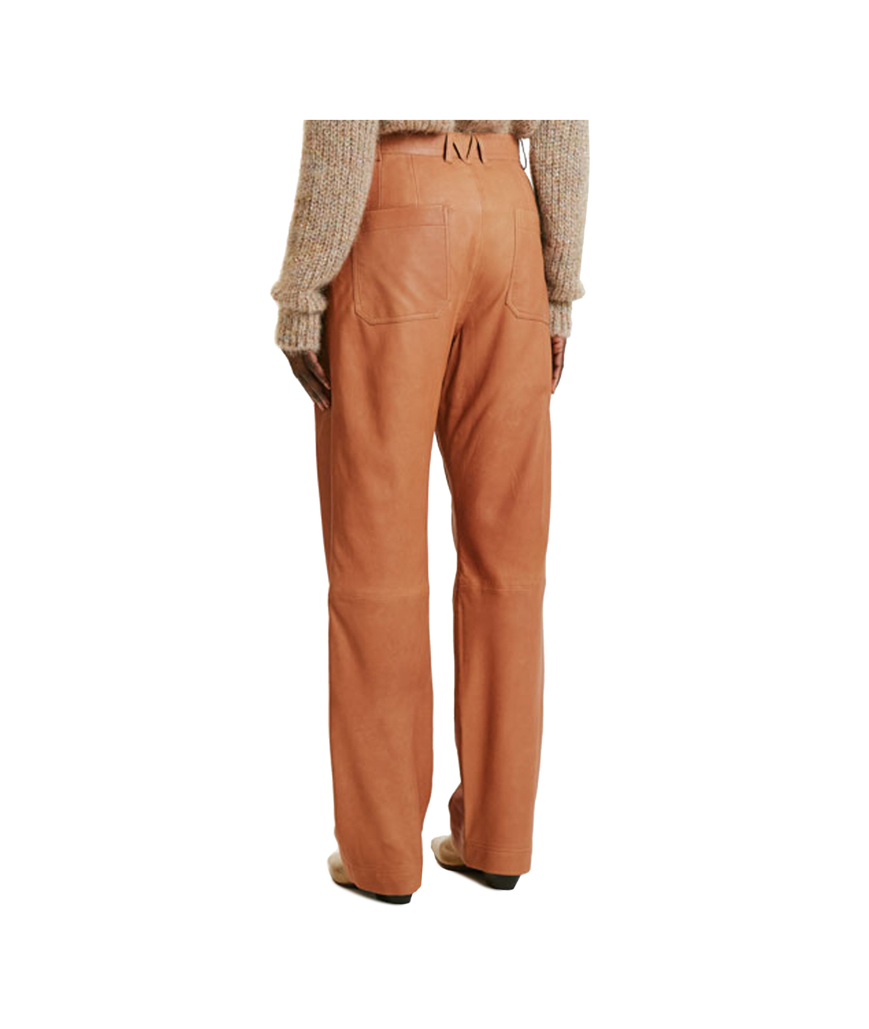 Momoní Belt Loops Slacks In Orange