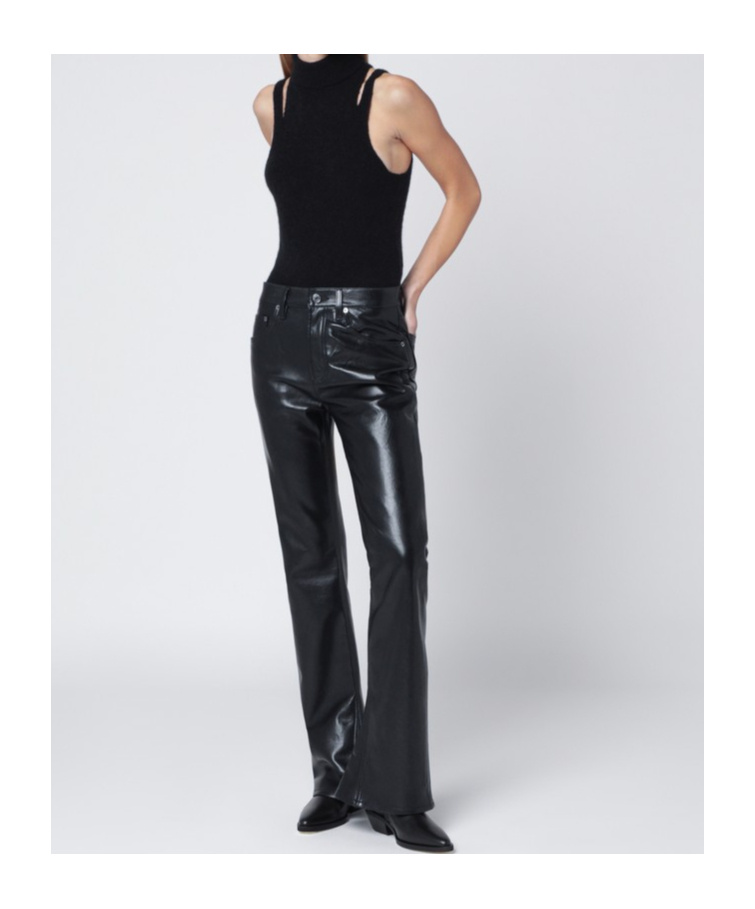 Agolde Five-pocket Casual Pants In Black