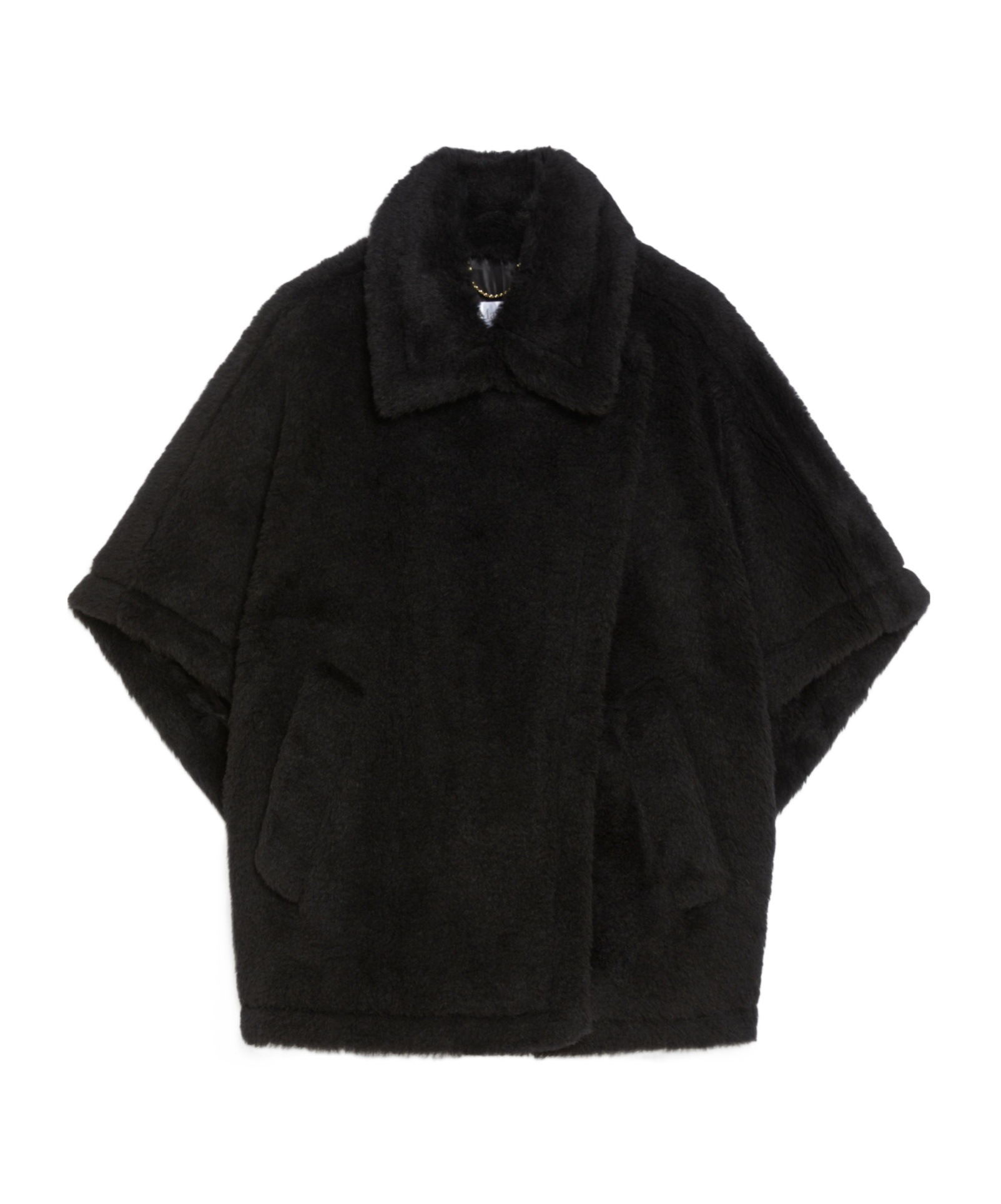 Max Mara Cape In Alpaca And Wool Teddy Fabric