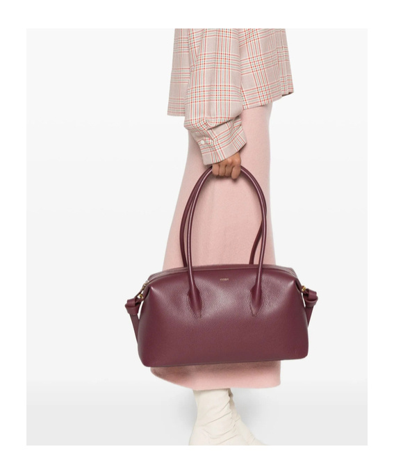 Yuzefi Double Handle Tote Bag In Burgundy