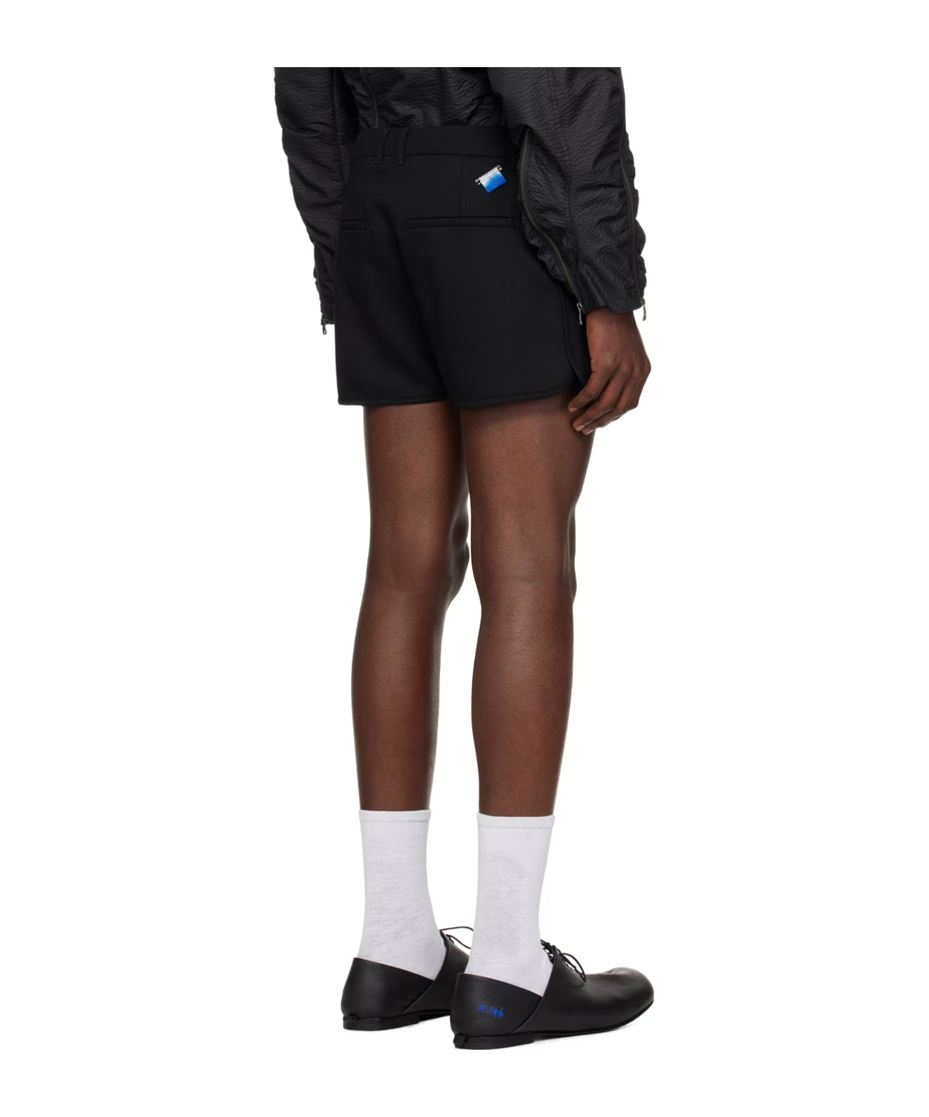 Ader Error Belt Loop Zipper Shorts In Black
