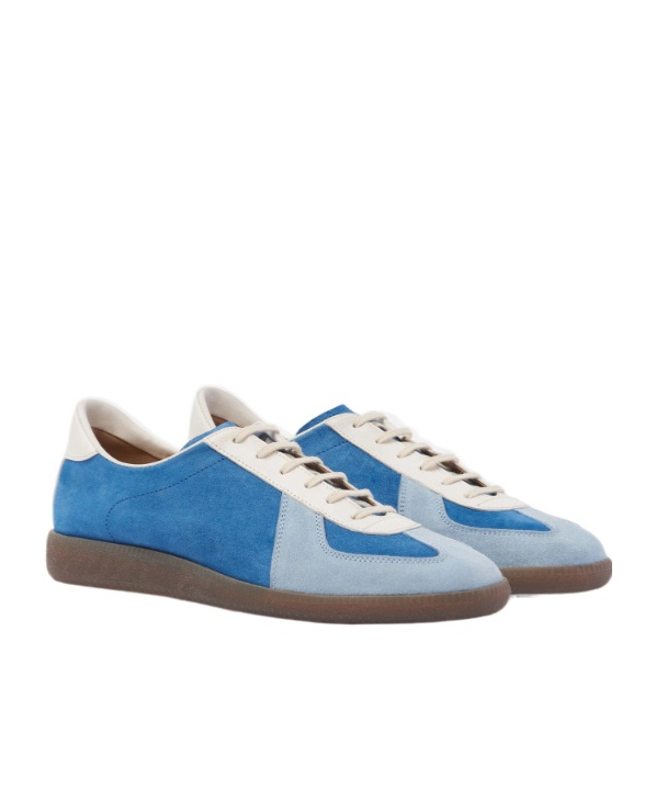Scarosso Colour-blocked Suede Sneakers In Blue