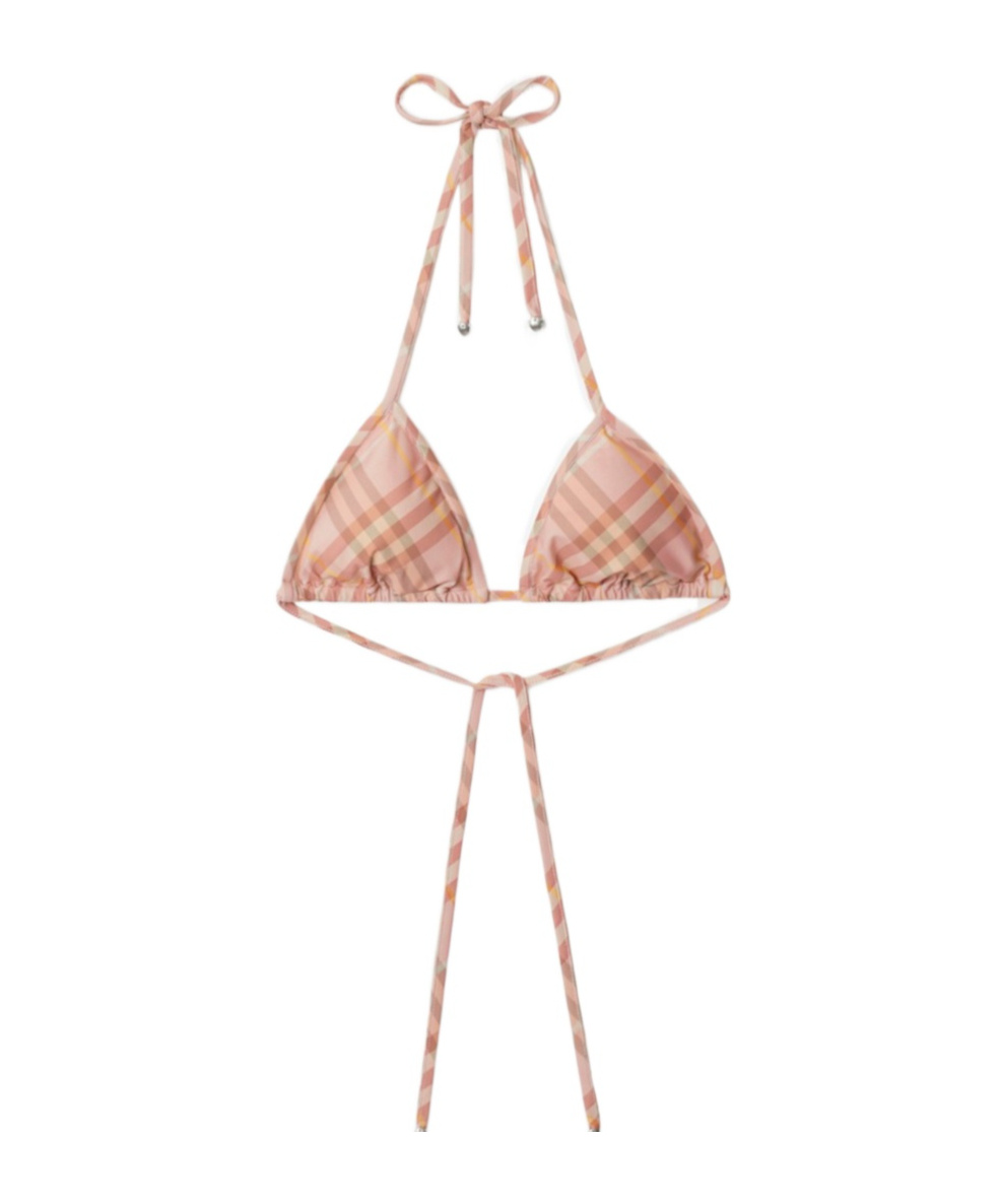 BURBERRY CHECK PATTERN BIKINI TOP