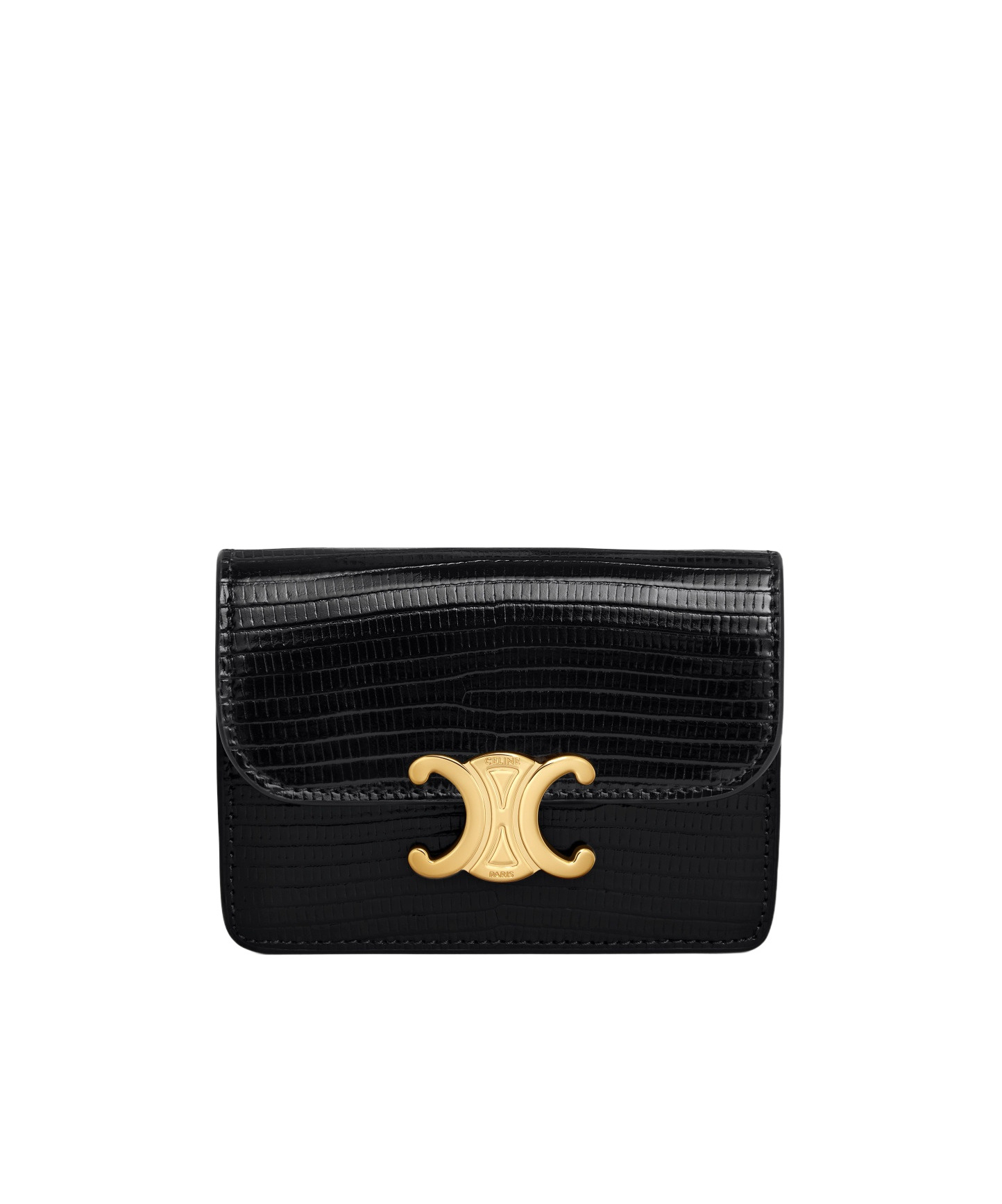 Celine Flip Wallet In Black