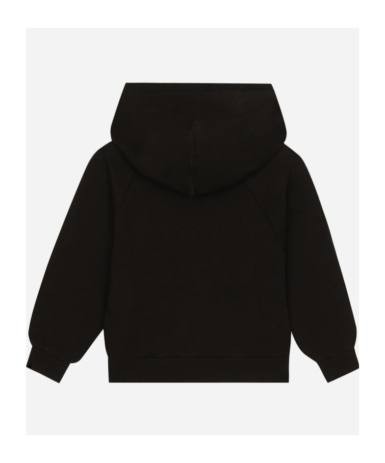 Dolce & Gabbana Dg-print Hoodie In Black