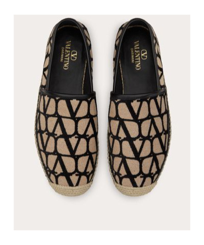 VALENTINO GARAVANI VALENTINO	MONOGRAM JACQUARD SLIP-ON ESPADRILLAS