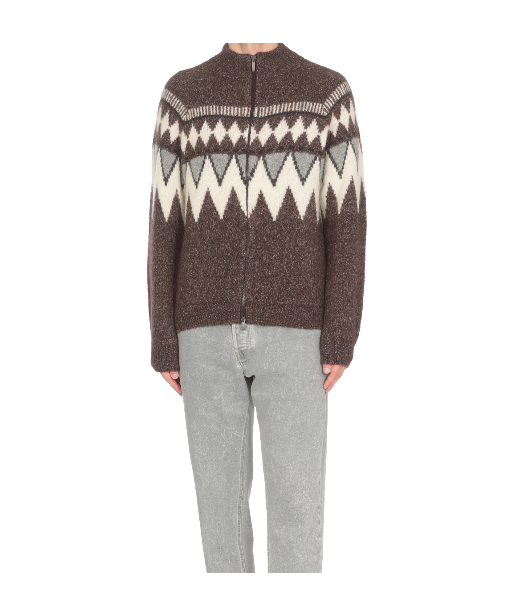 Peserico Sweater With Geometric Pattern In Green
