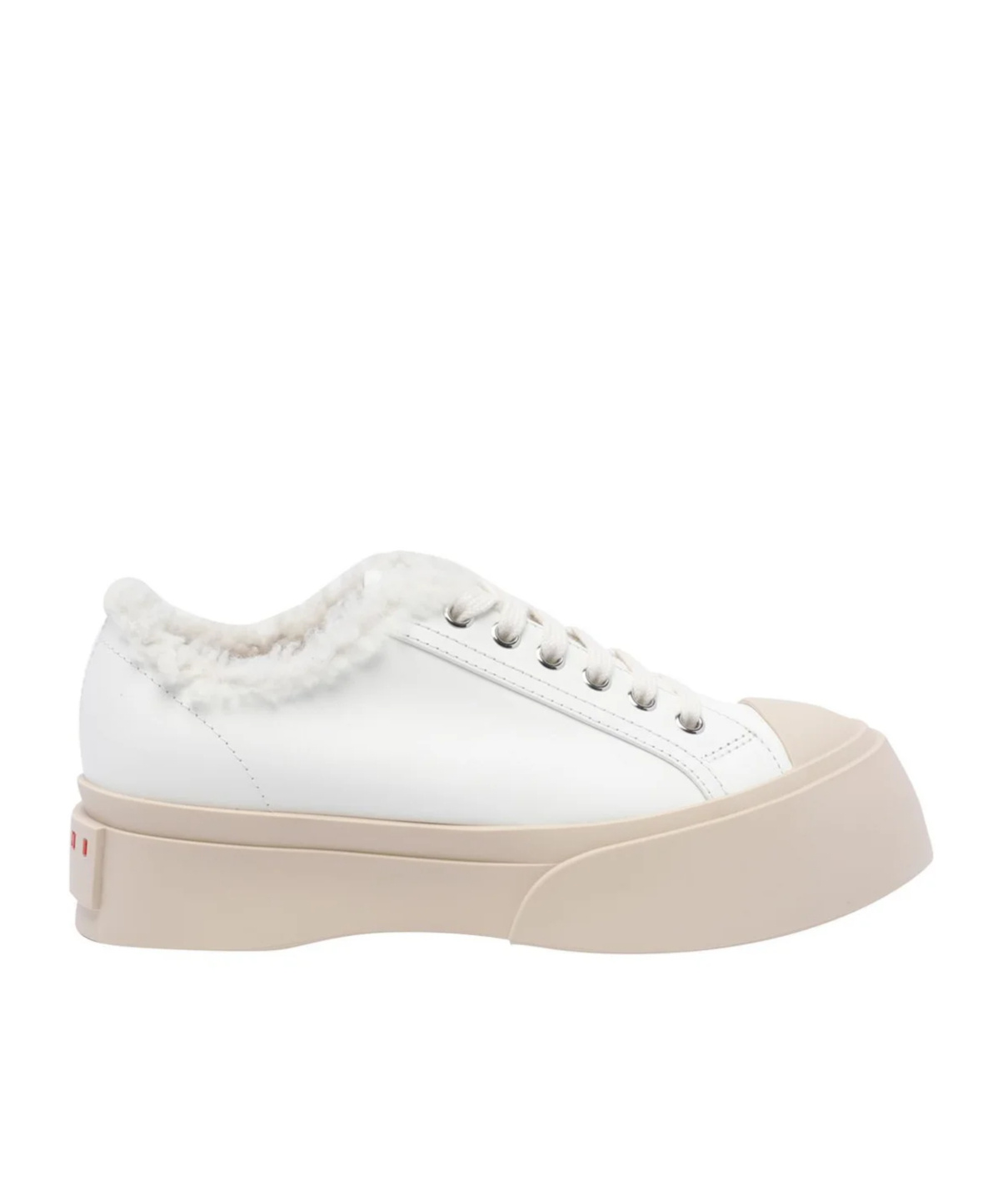Shop Marni Color-block Low-top Sneakers In White