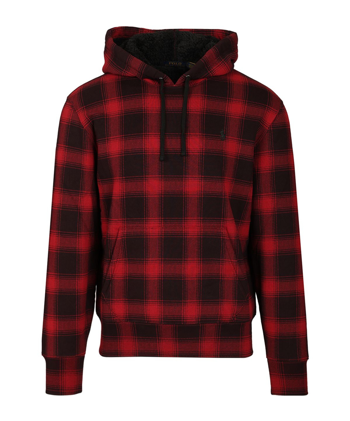 Polo Ralph Lauren Checked Fleece Hoodie Sweatshirts Red In Red
