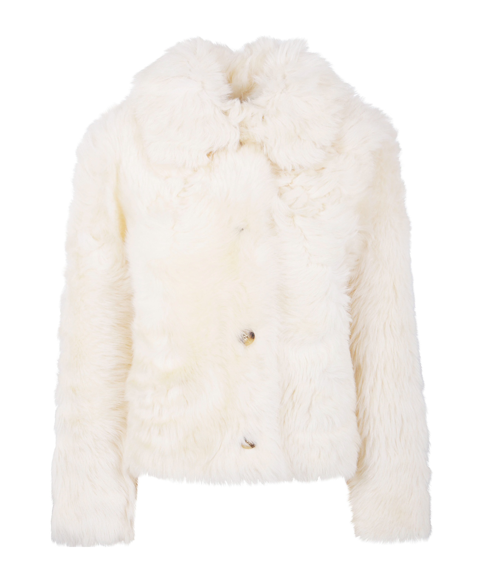 Yves Salomon Luxurious Faux Fur Collared Jacket In Multi