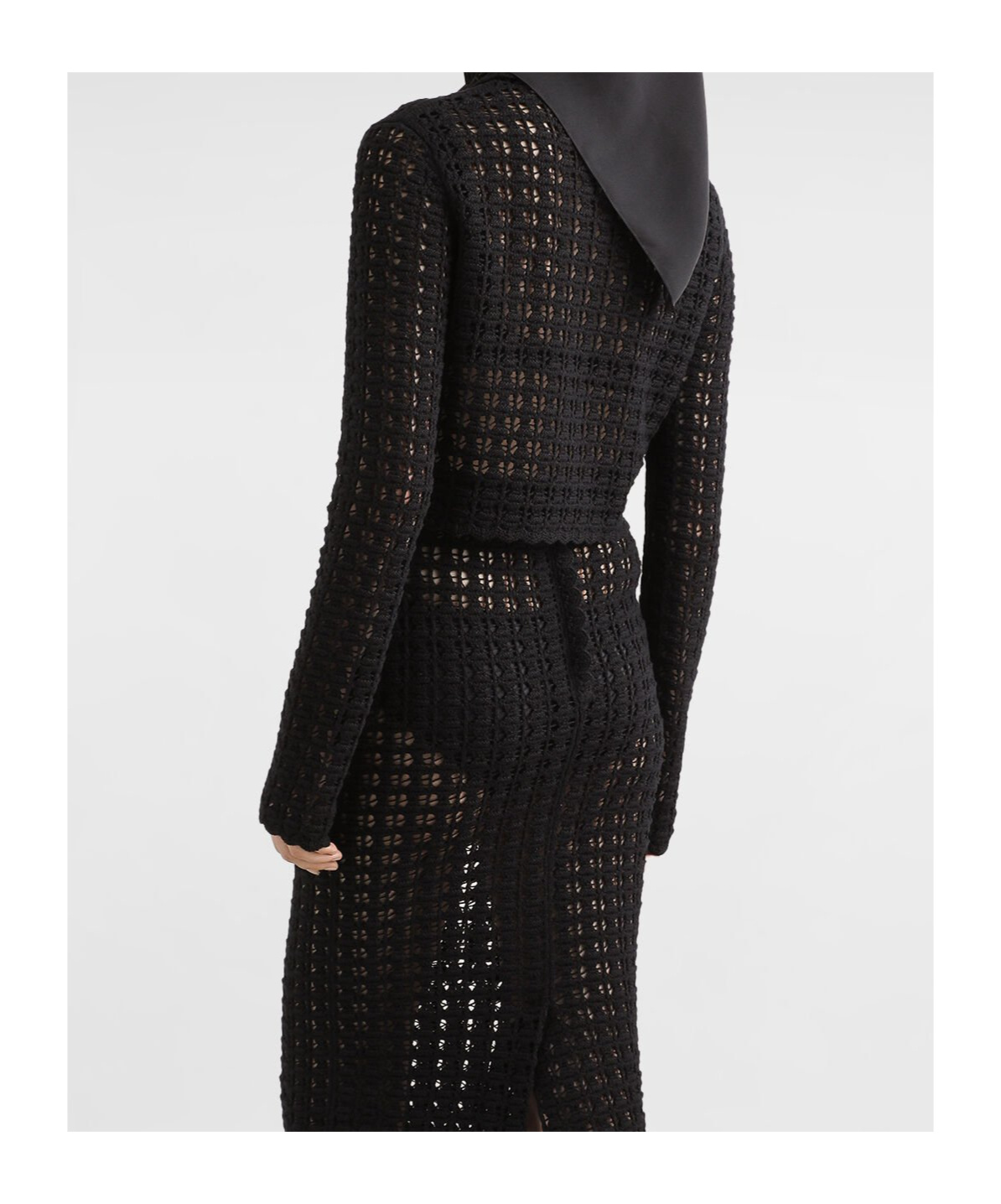 Dolce & Gabbana Knit Cardigan With Button Detailing And Scallop Edge In Black