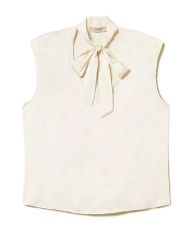 Twinset Satin Blouse In Neutral