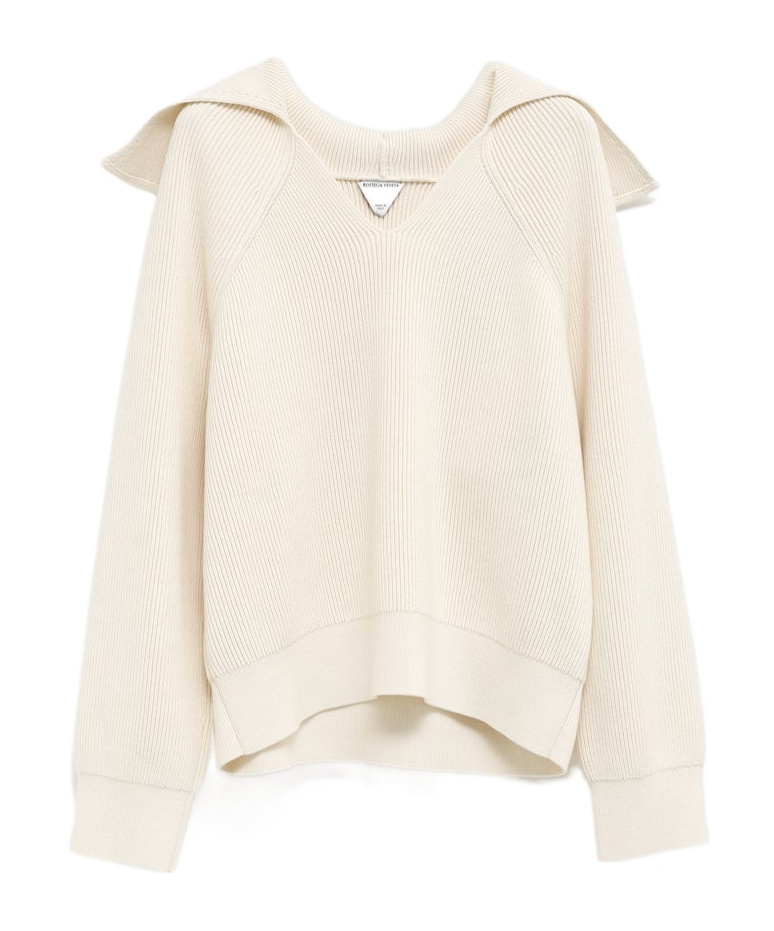 Bottega Veneta Long Sleeve Sweater In White