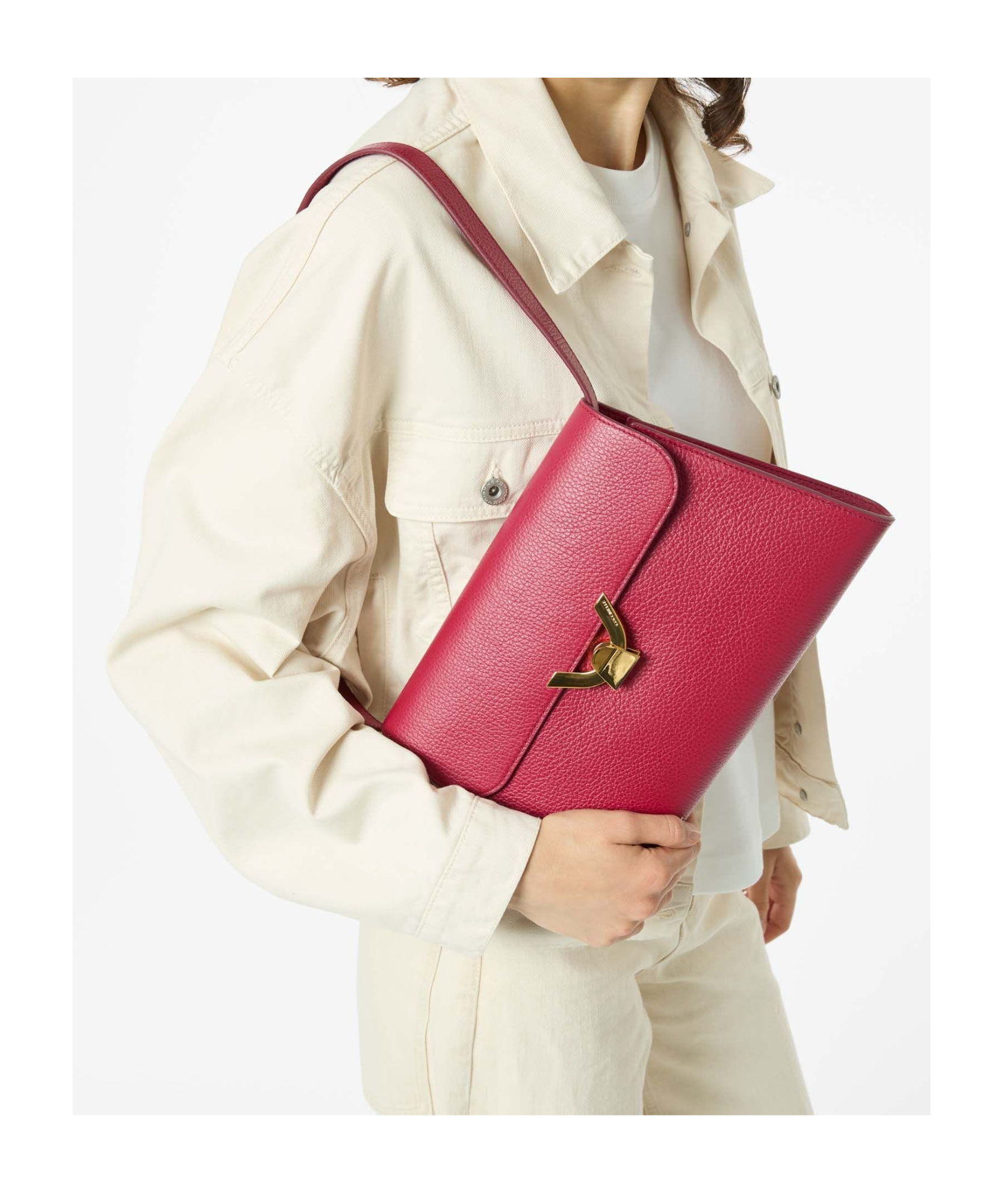Shop Coccinelle Dew Shoulder Bag In Red