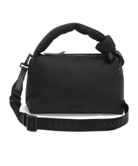 Jw Anderson J.w. Anderson Black Shoulder Bag With Knotted Handle In Black