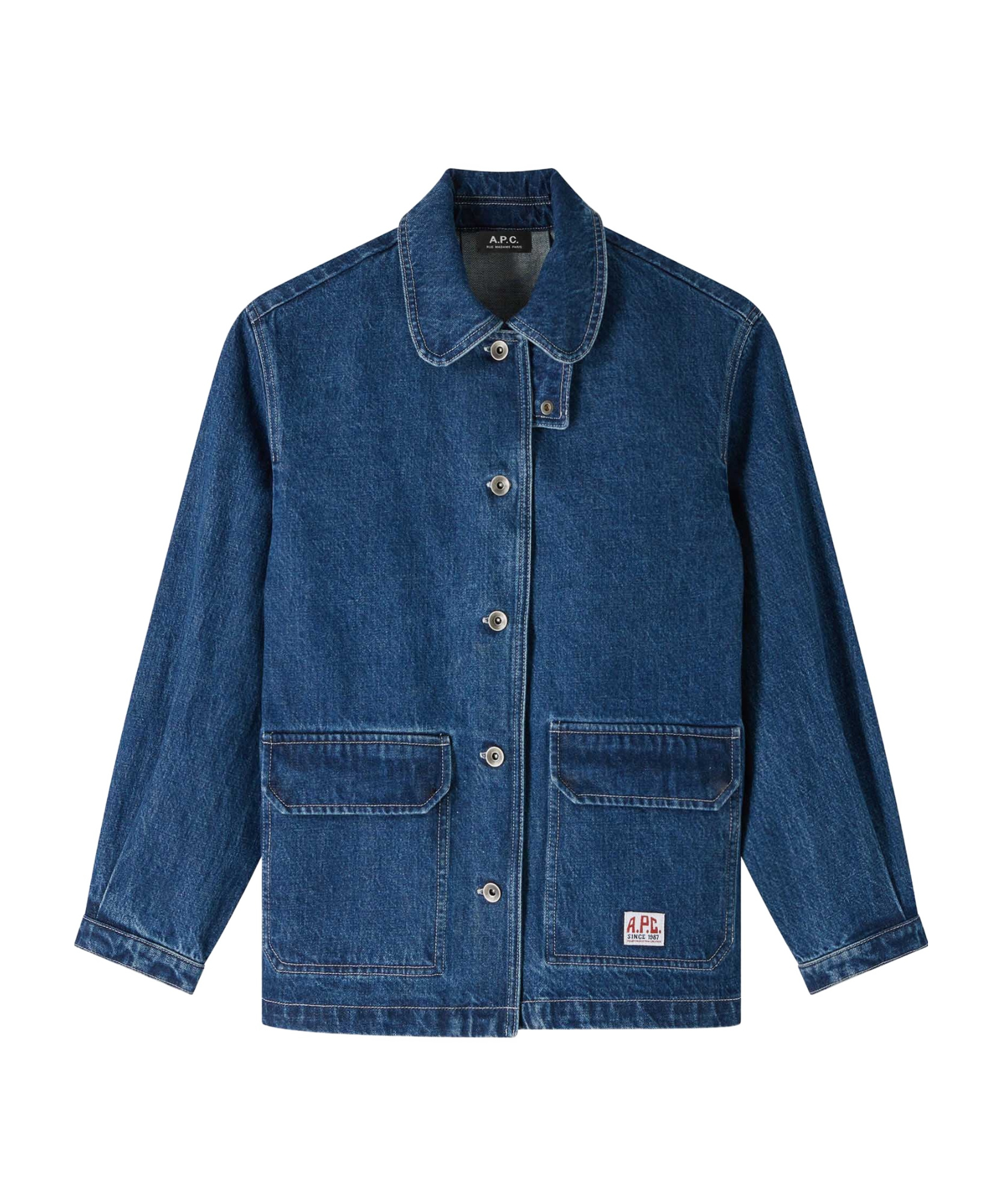Apc Alys Denim Coat In Blue