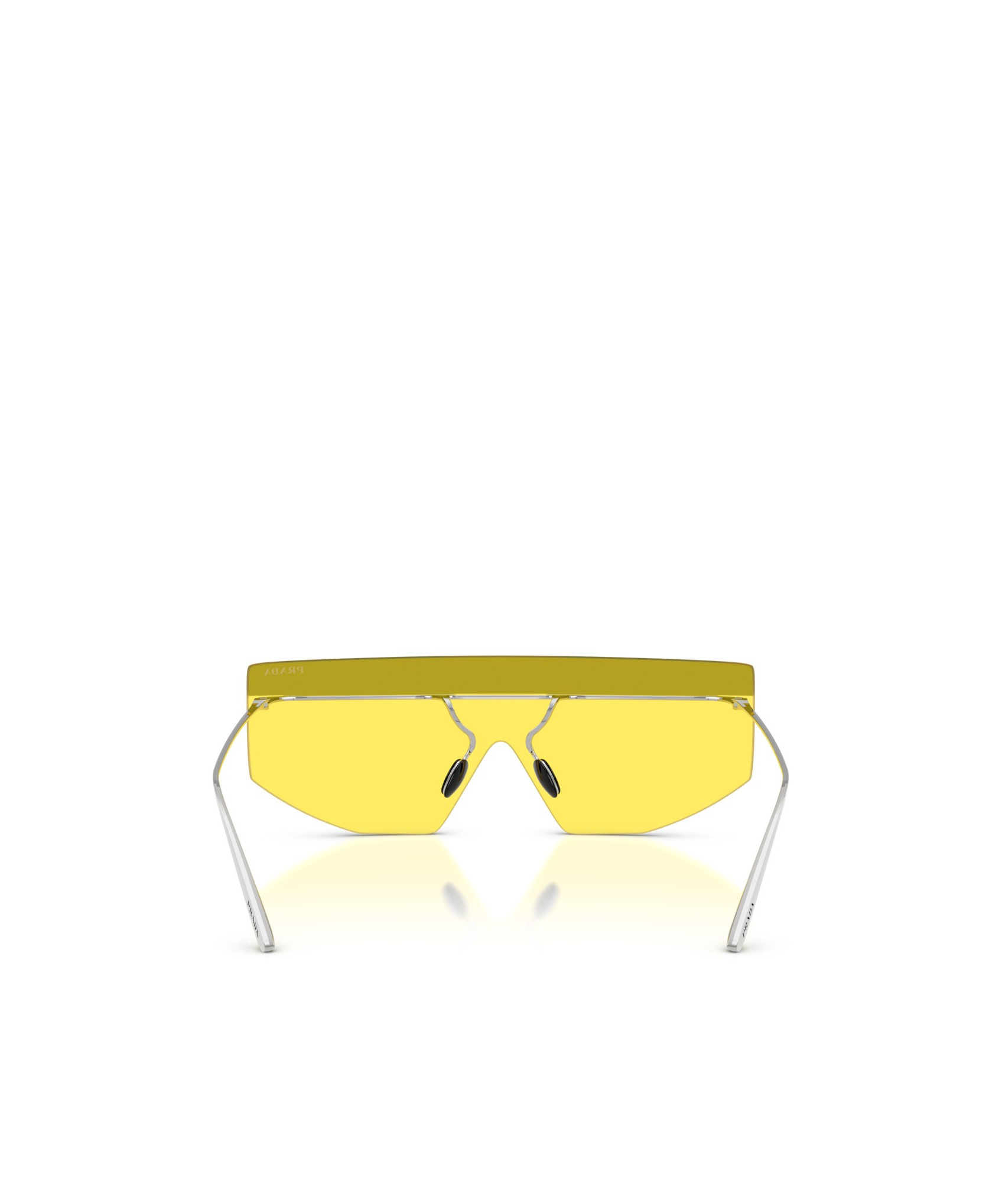 Prada Pr B55s 1bc20o Argento Sunglasses In Yellow