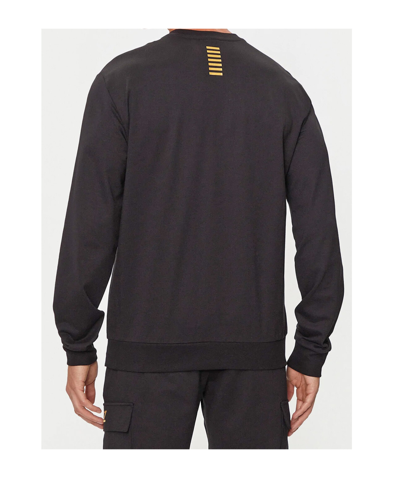 Ea7 Long-sleeved Sweater In Black