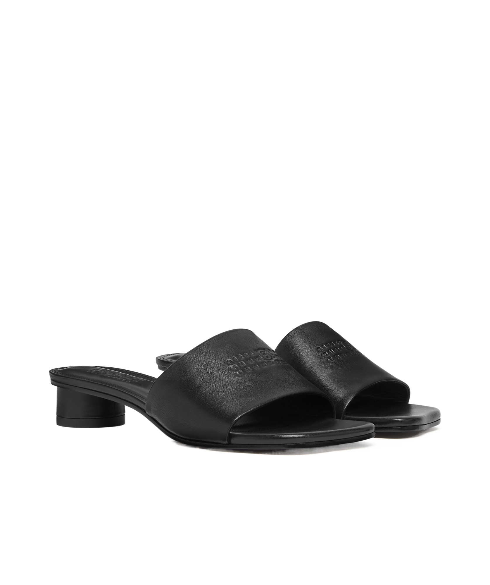 Shop Mm6 Maison Margiela Anatomic Sandals In Black