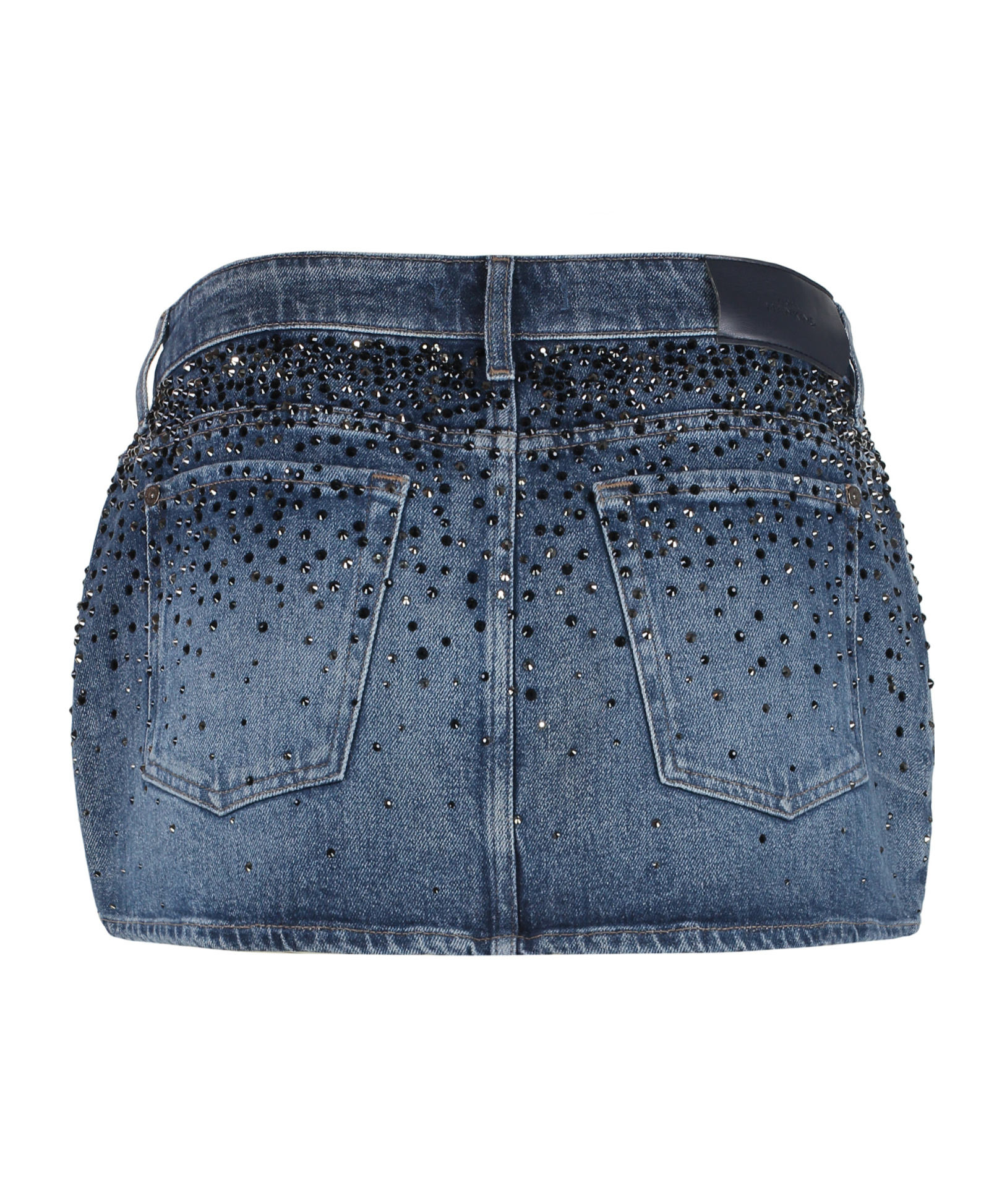 7 For All Mankind Elena Denim Mini Skirt
