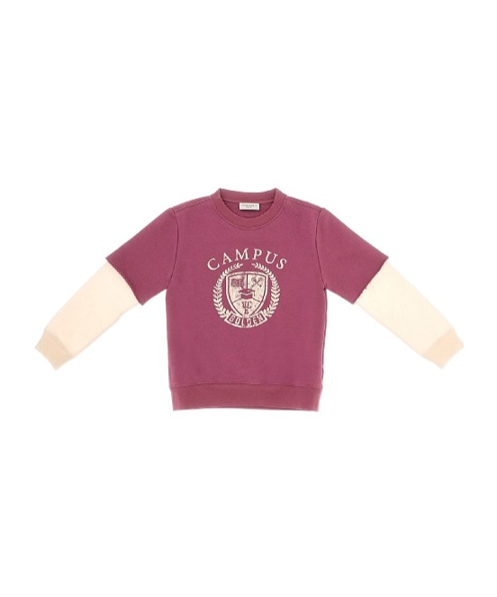 Golden Goose Round Collar Color Matching Hoodie In Pink