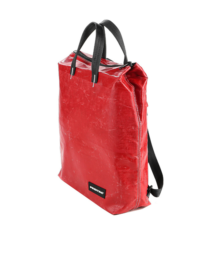 Shop Freitag Logo Backpack In Red