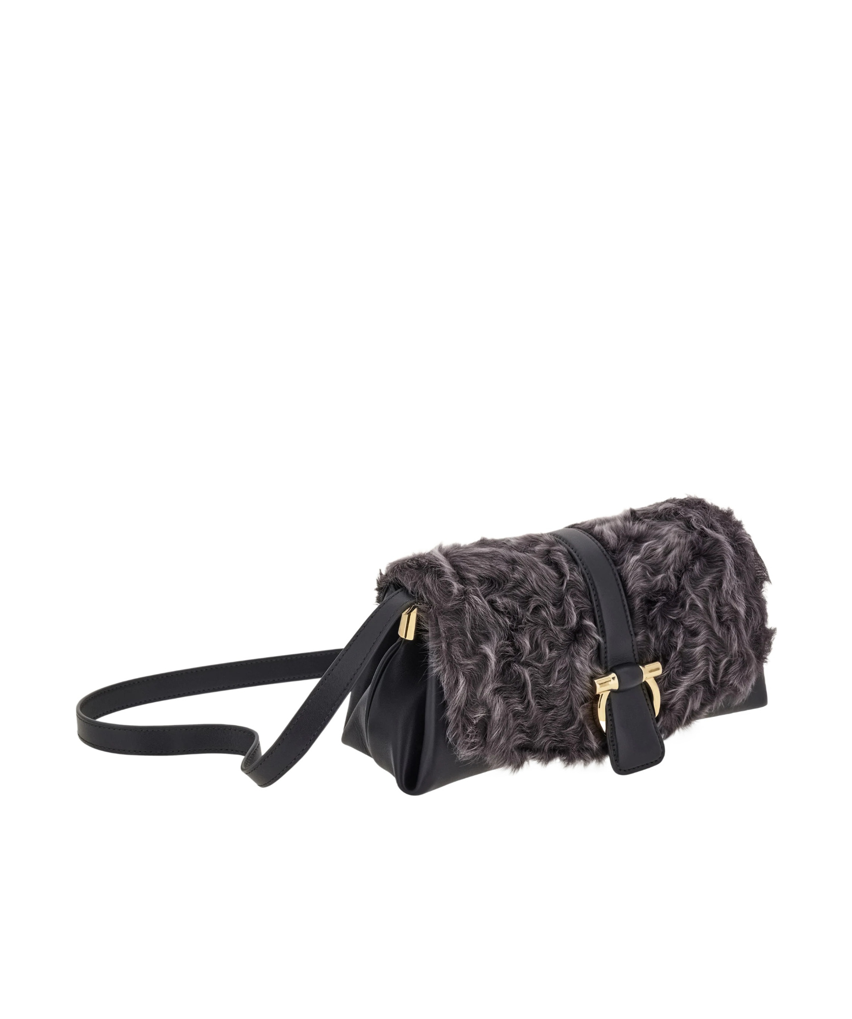 Ferragamo Front Flap Handbag (xs) In Gray