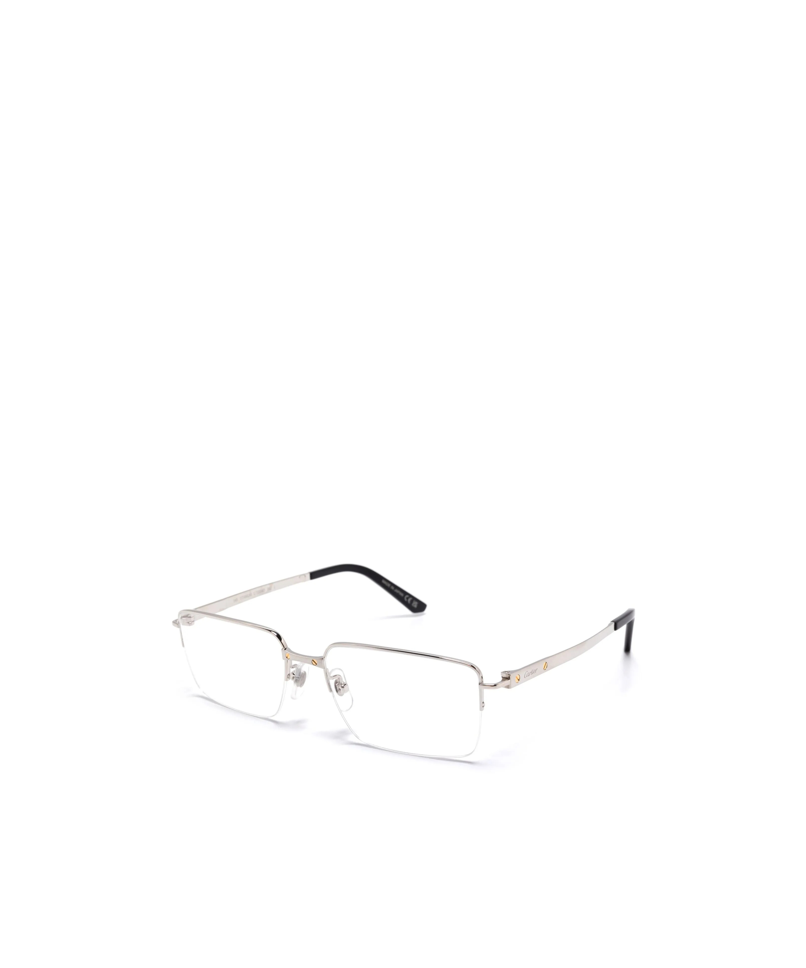 Cartier Rectangle-frame Glasses In Silver
