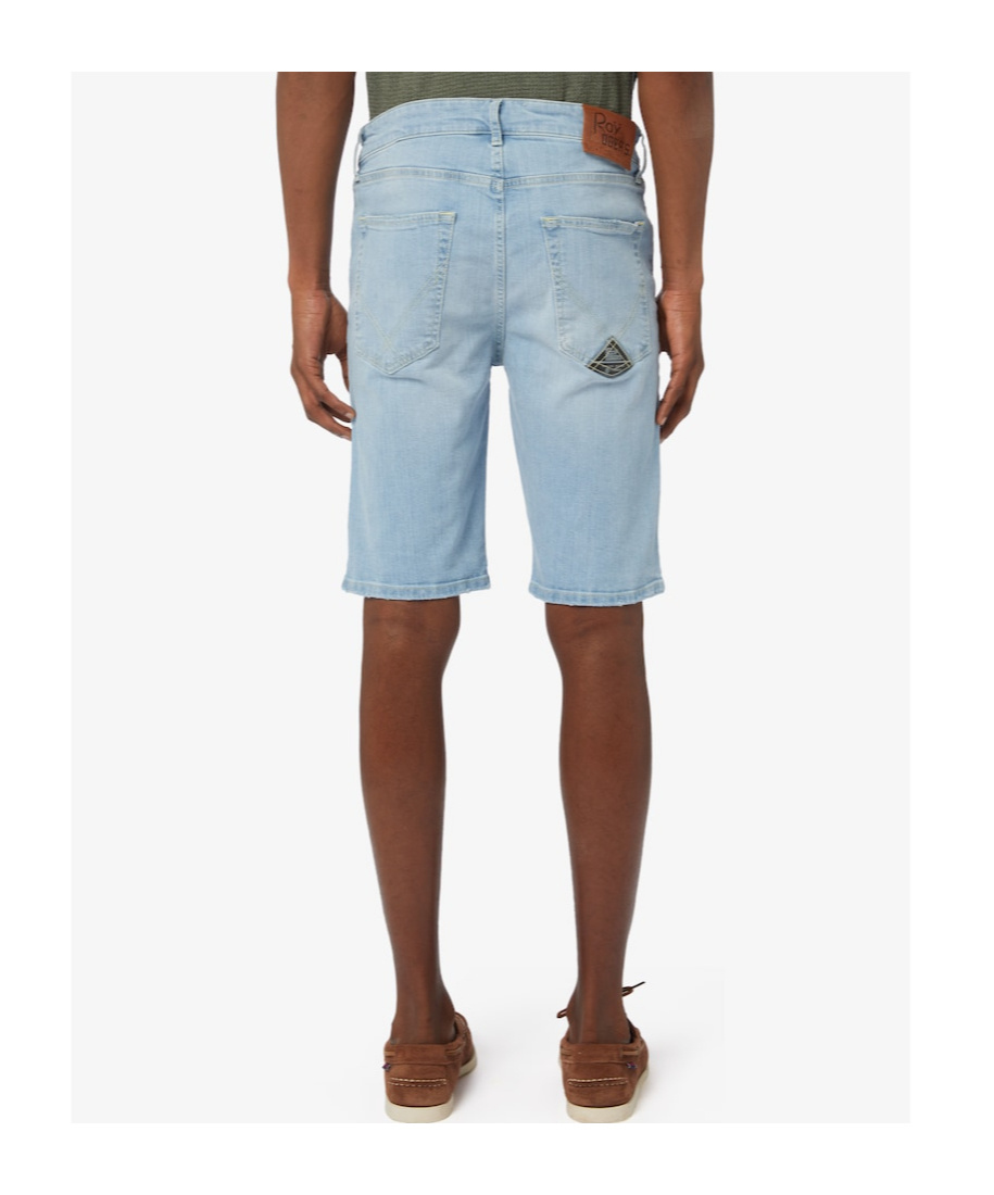 Roy Rogers Belt-loop Denim Shorts In Blue